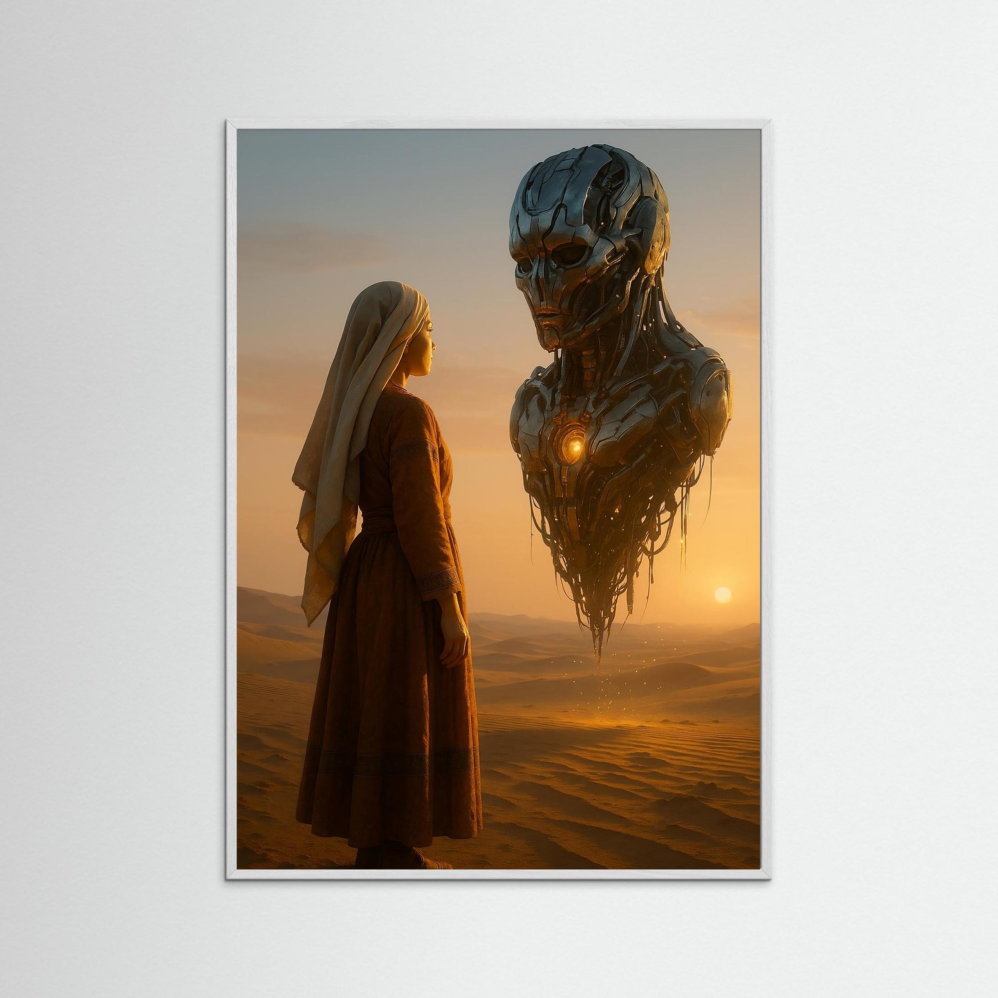 Desert Encounter – AI Art (Print)