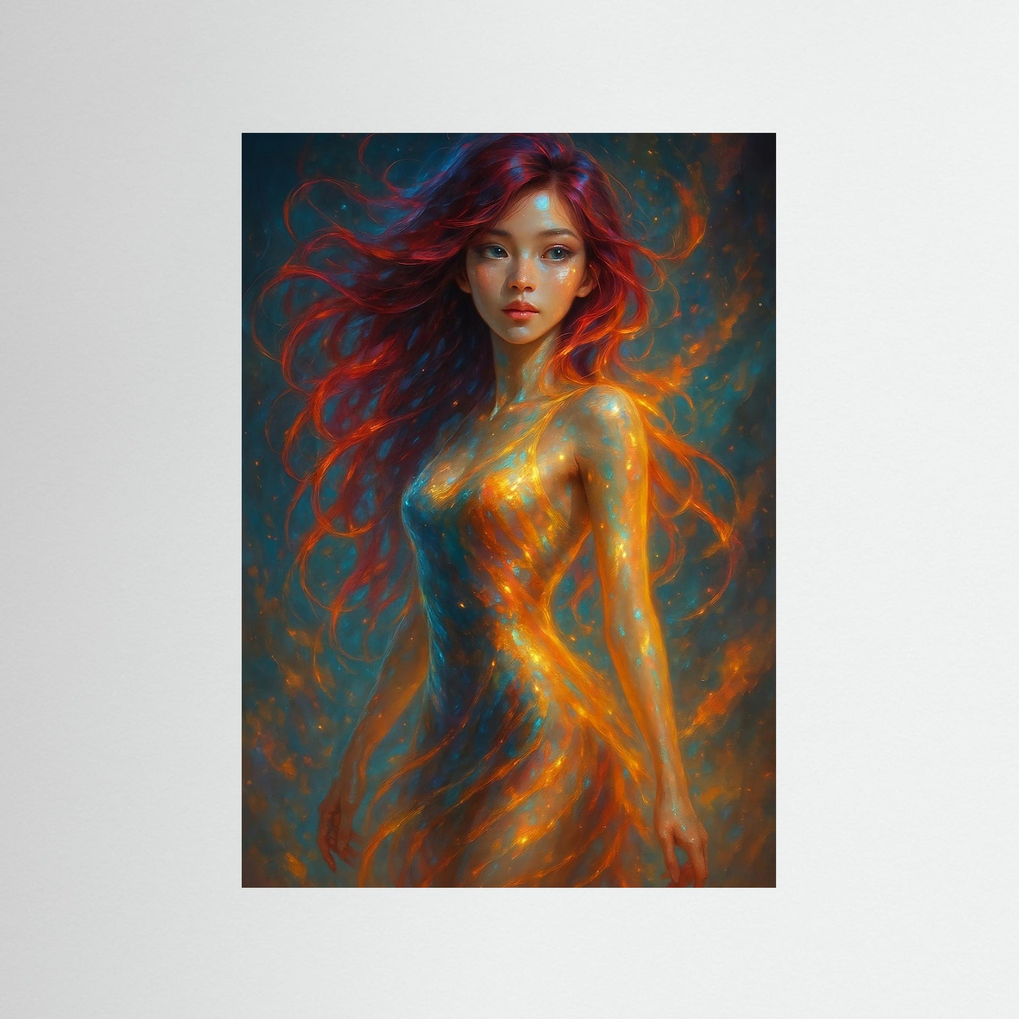 Fireborn als rahmenloses Kunstwerk