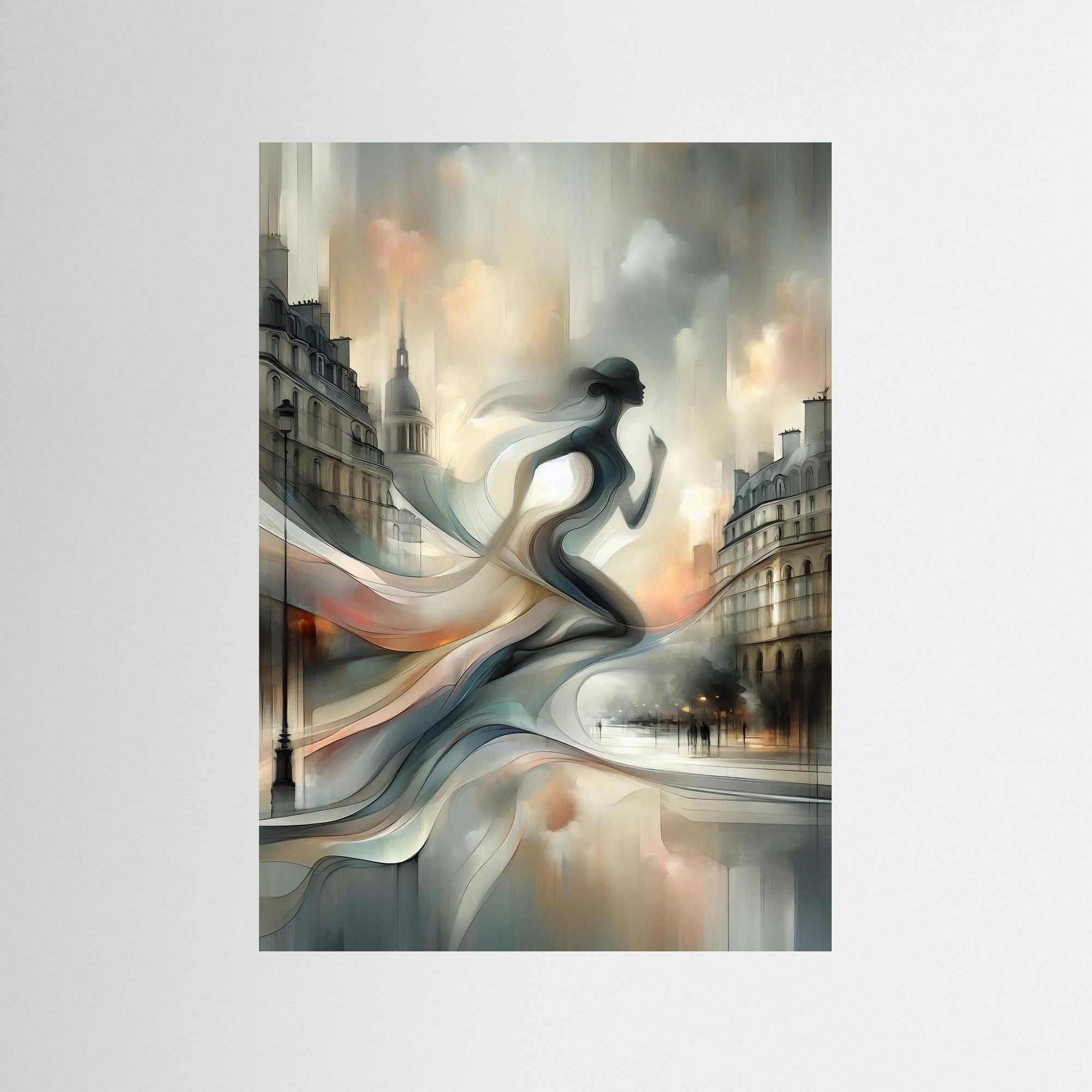 Fluid Runner als rahmenlose Wandkunst