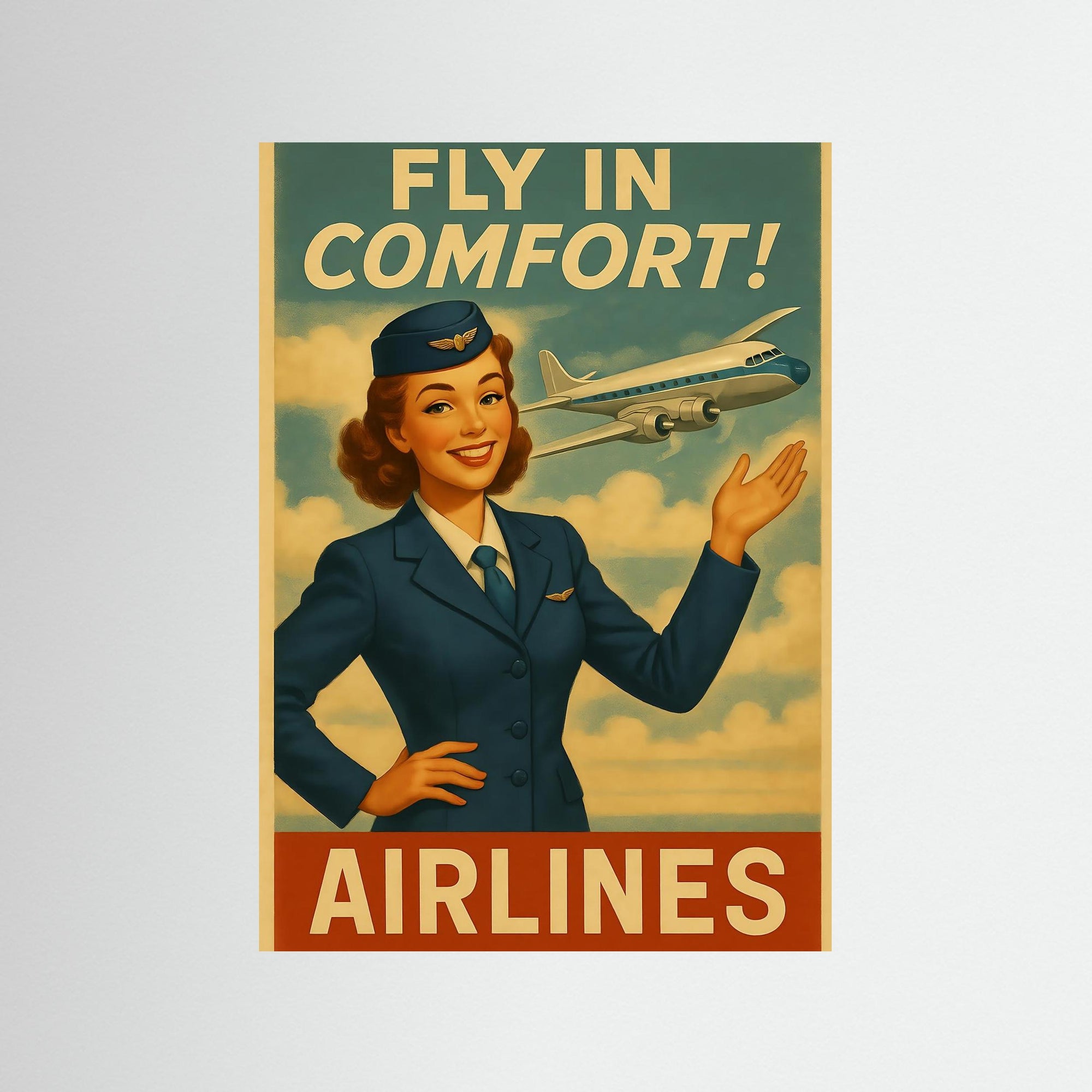 Fly in Comfort als rahmenloser Kunstdruck