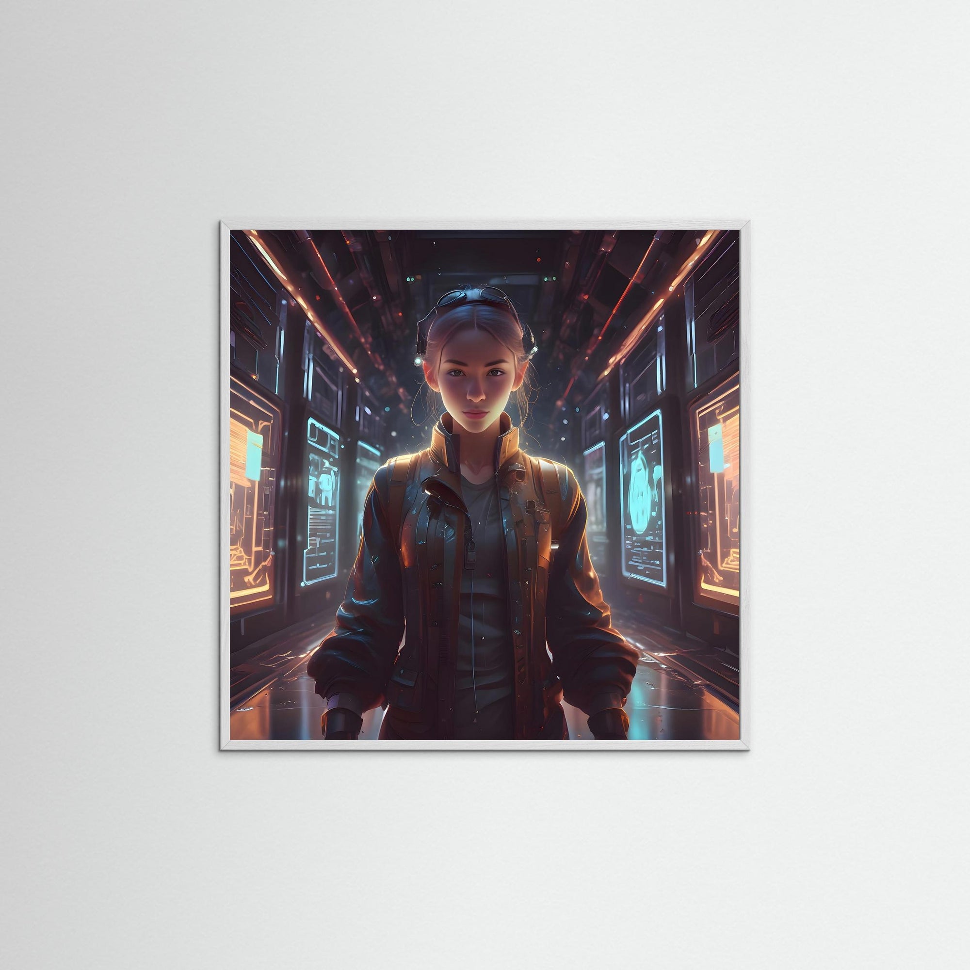Data Runner – AI Art (Print)