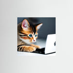 Gaming Cat als rahmenlose Wandkunst