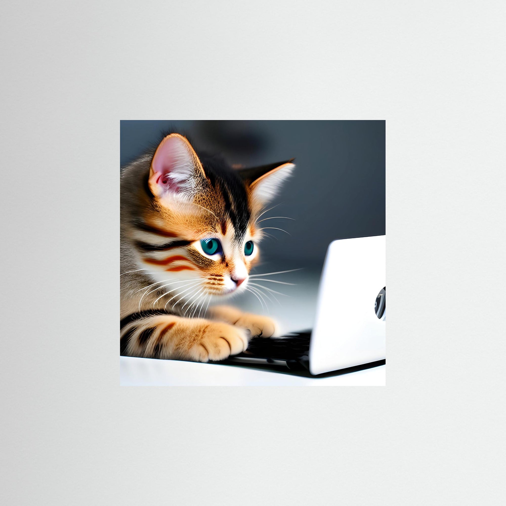 Gaming Cat als rahmenlose Wandkunst