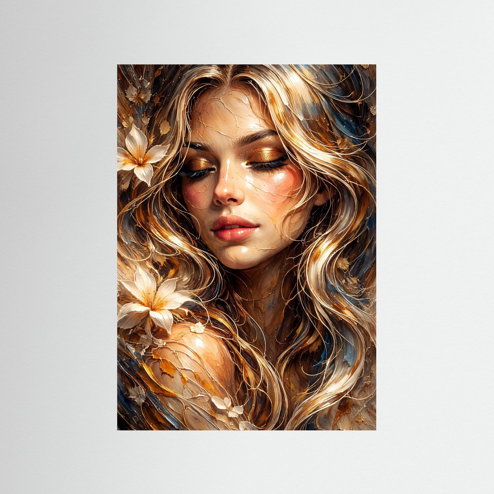 Golden Breath als rahmenlose Wandkunst
