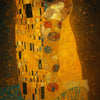 Romantische AI Kunst im Stil von Klimt – digitale Umarmung aus Gold und Gefühl