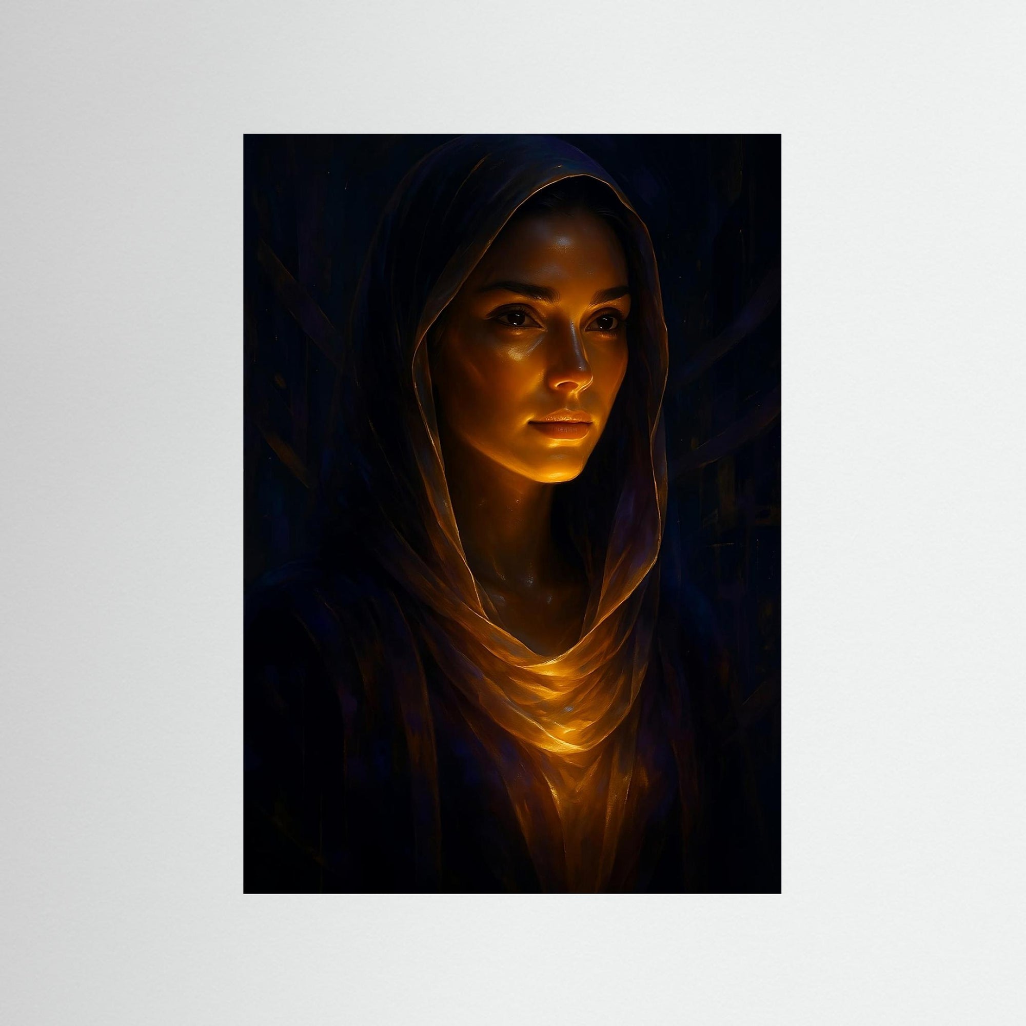 Golden Veil als rahmenlose Wandkunst
