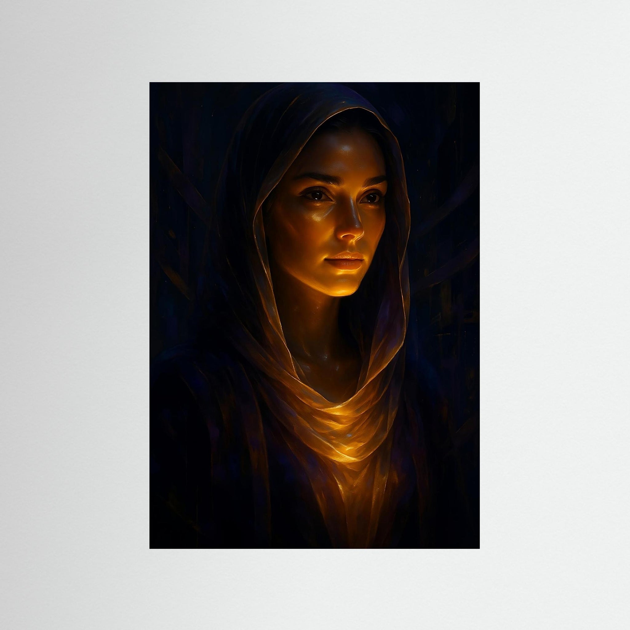 Golden Veil als rahmenlose Wandkunst