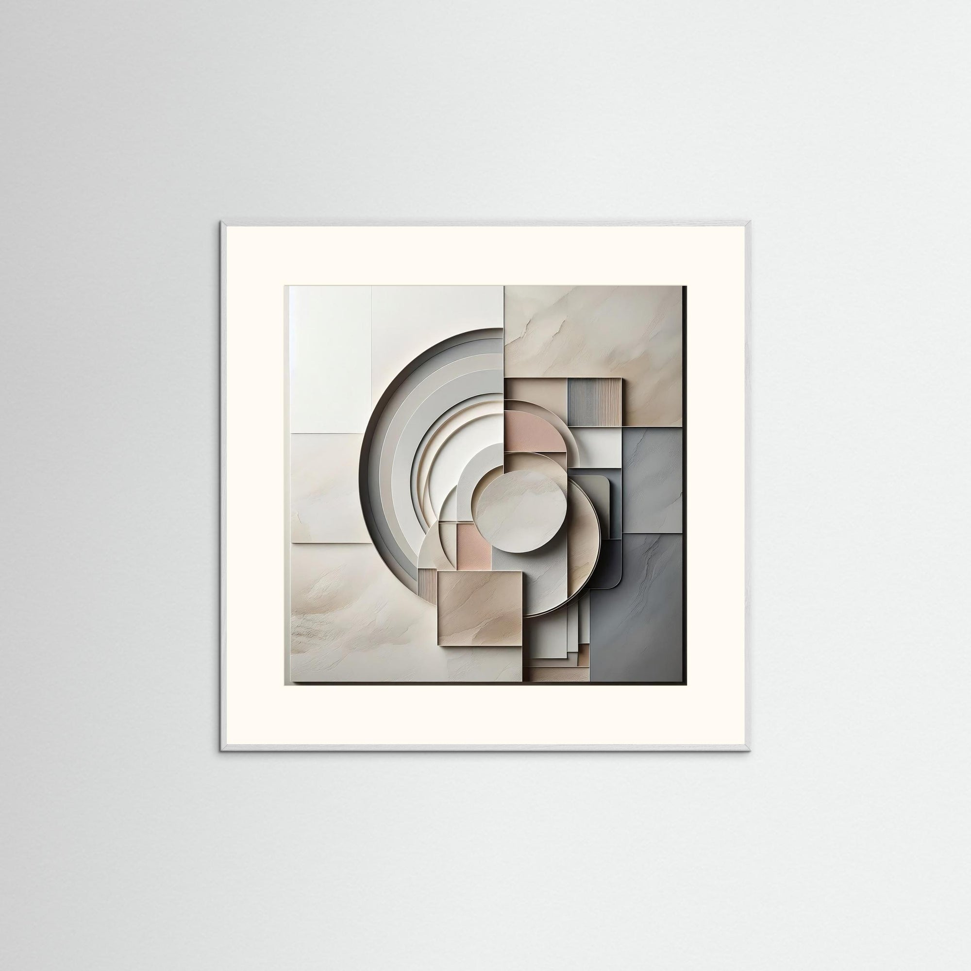 Harmony of Shapes als Kunstdruck mit weißem Echtholzrahmen