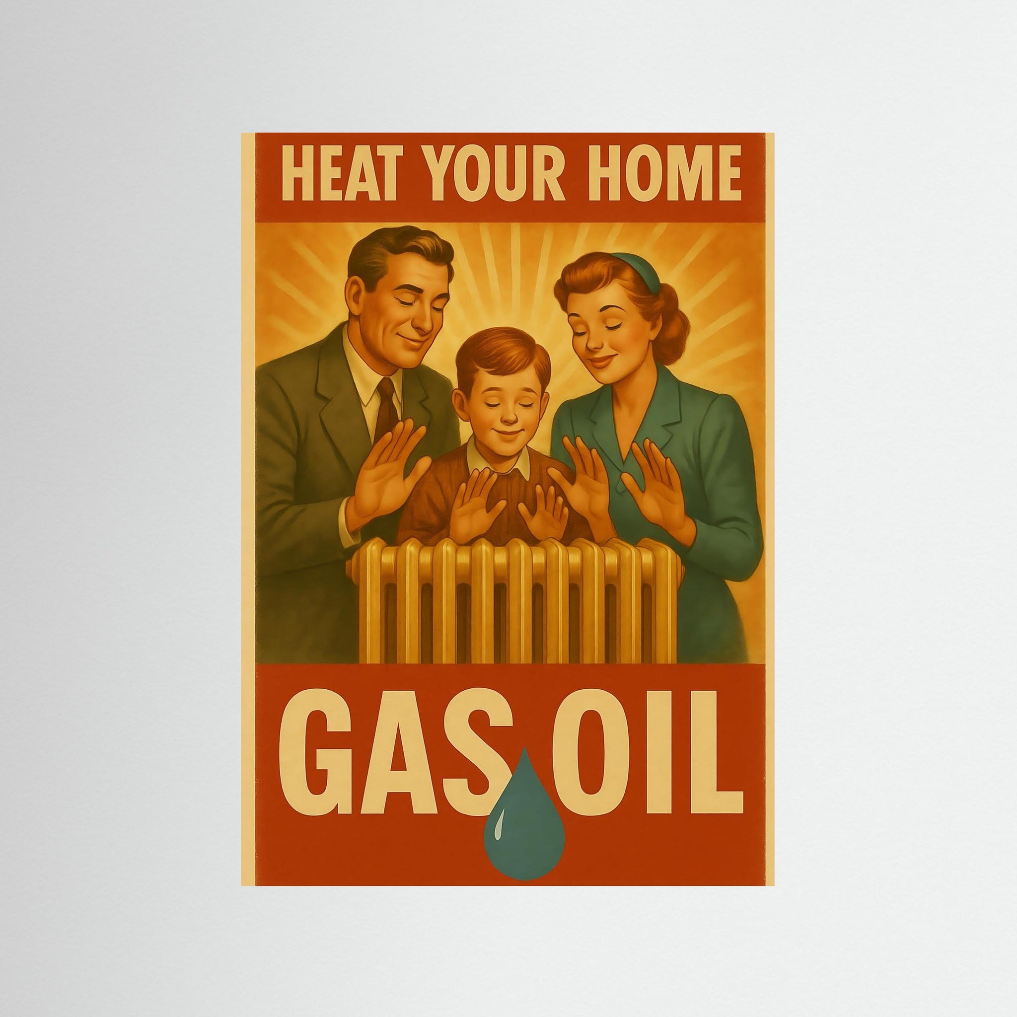 Heat Your Home als rahmenlose Wandkunst