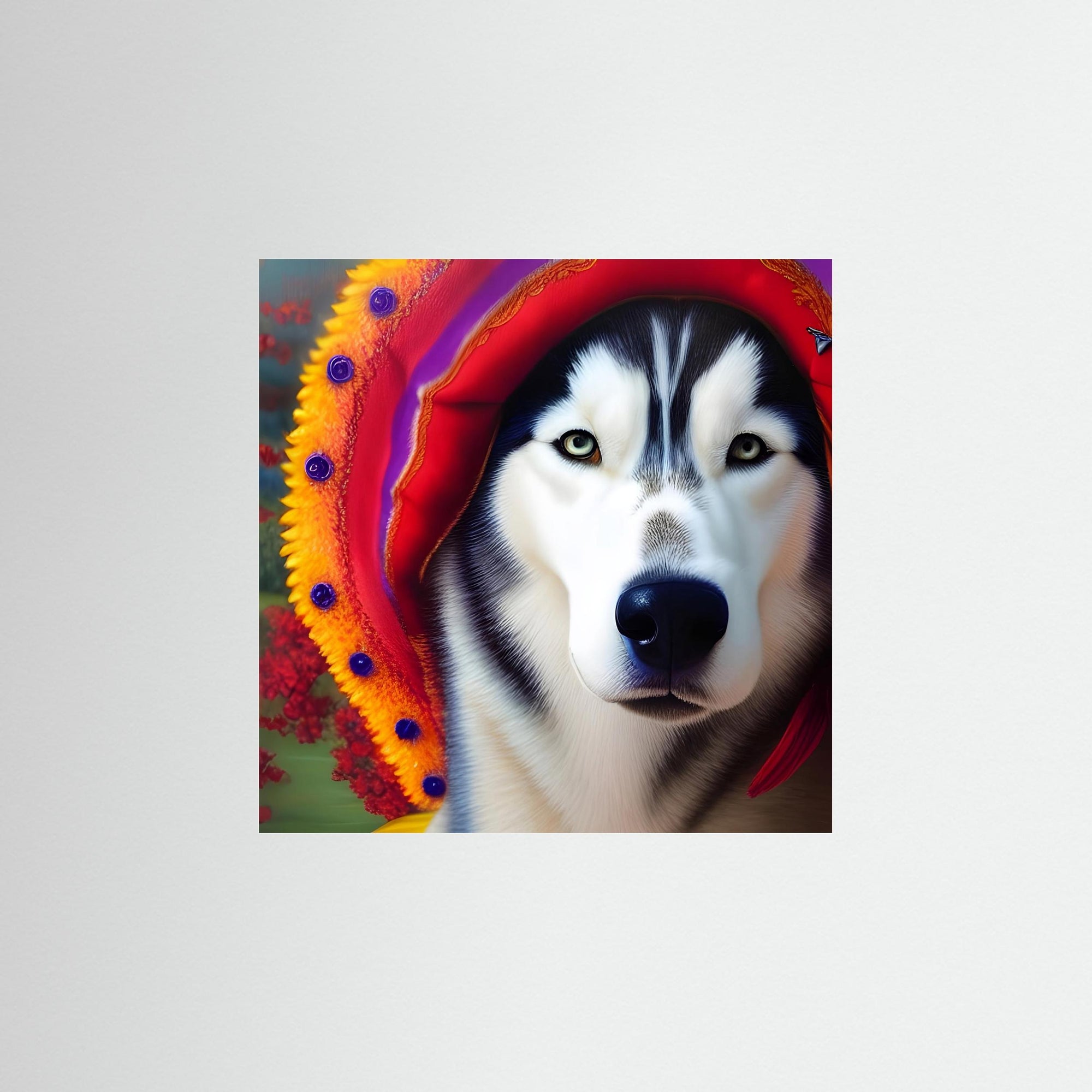 Jamaican Husky als rahmenlose Wandkunst