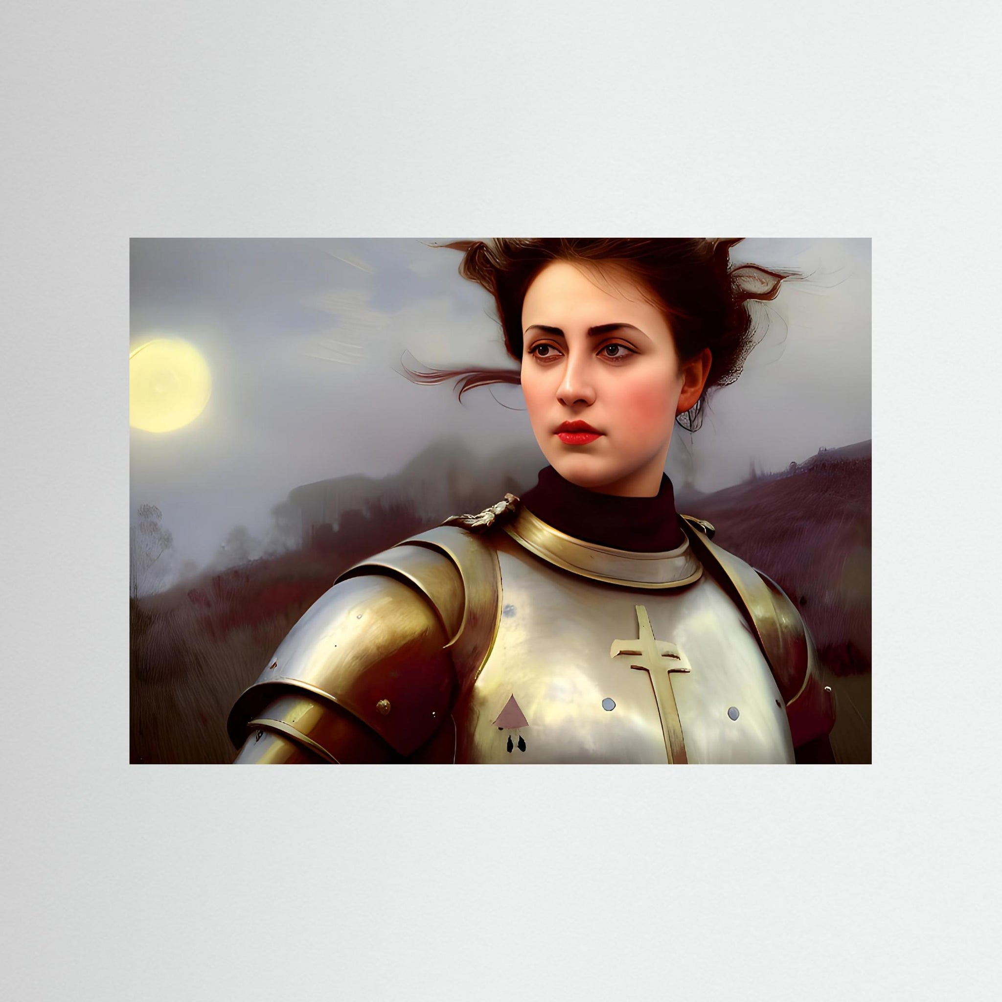 Jeanne d’Arc als rahmenlose Wandkunst