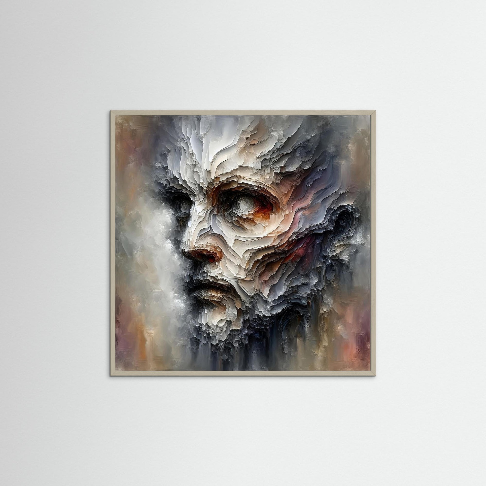 Layers of the Soul als Kunstwerk mit grauem Echtholzrahmen