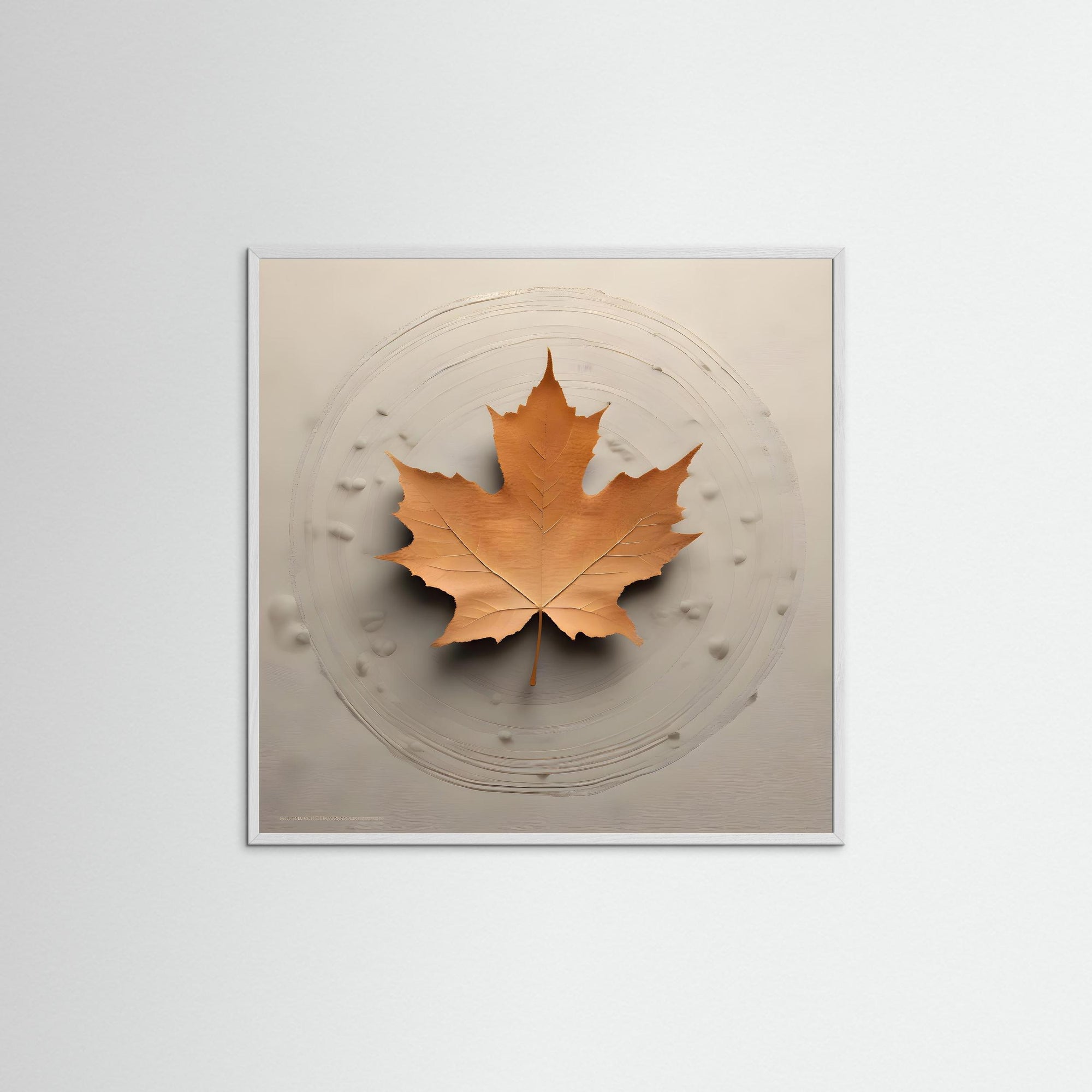 Leaf of Time als Kunstdruck mit weißem Echtholzrahmen