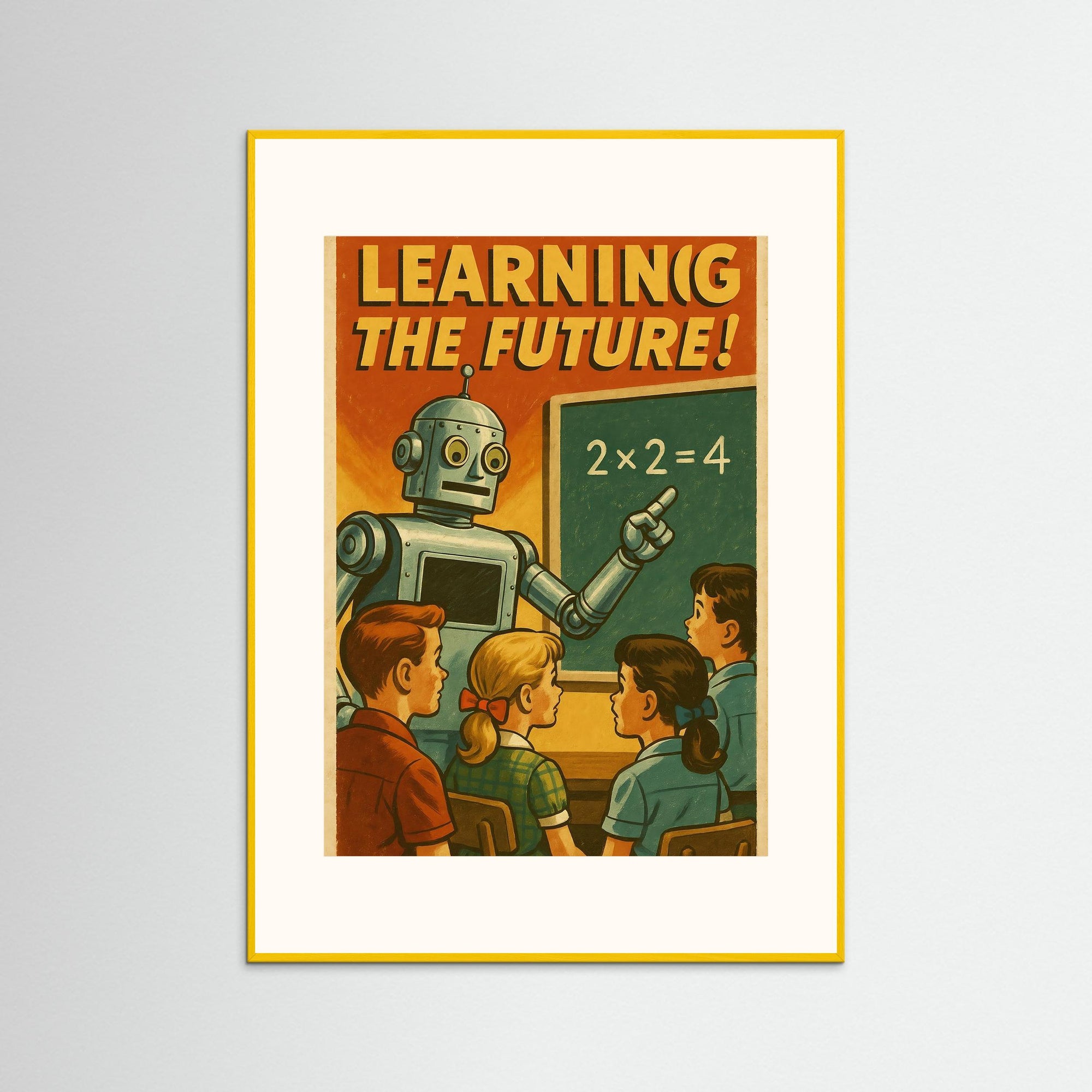 Learning the Future als Kunstwerk mit Passepartout Freja