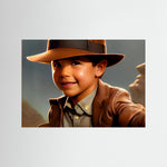 Little Indiana Jones als rahmenlose Wandkunst
