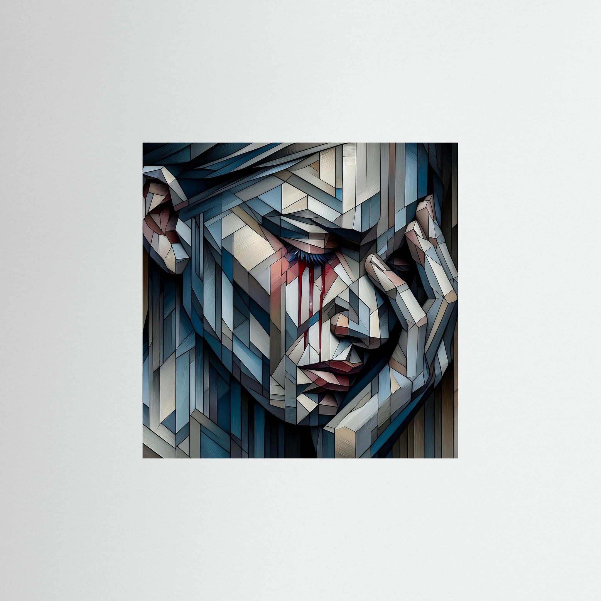 Fractured Tears – AI Art (Print)