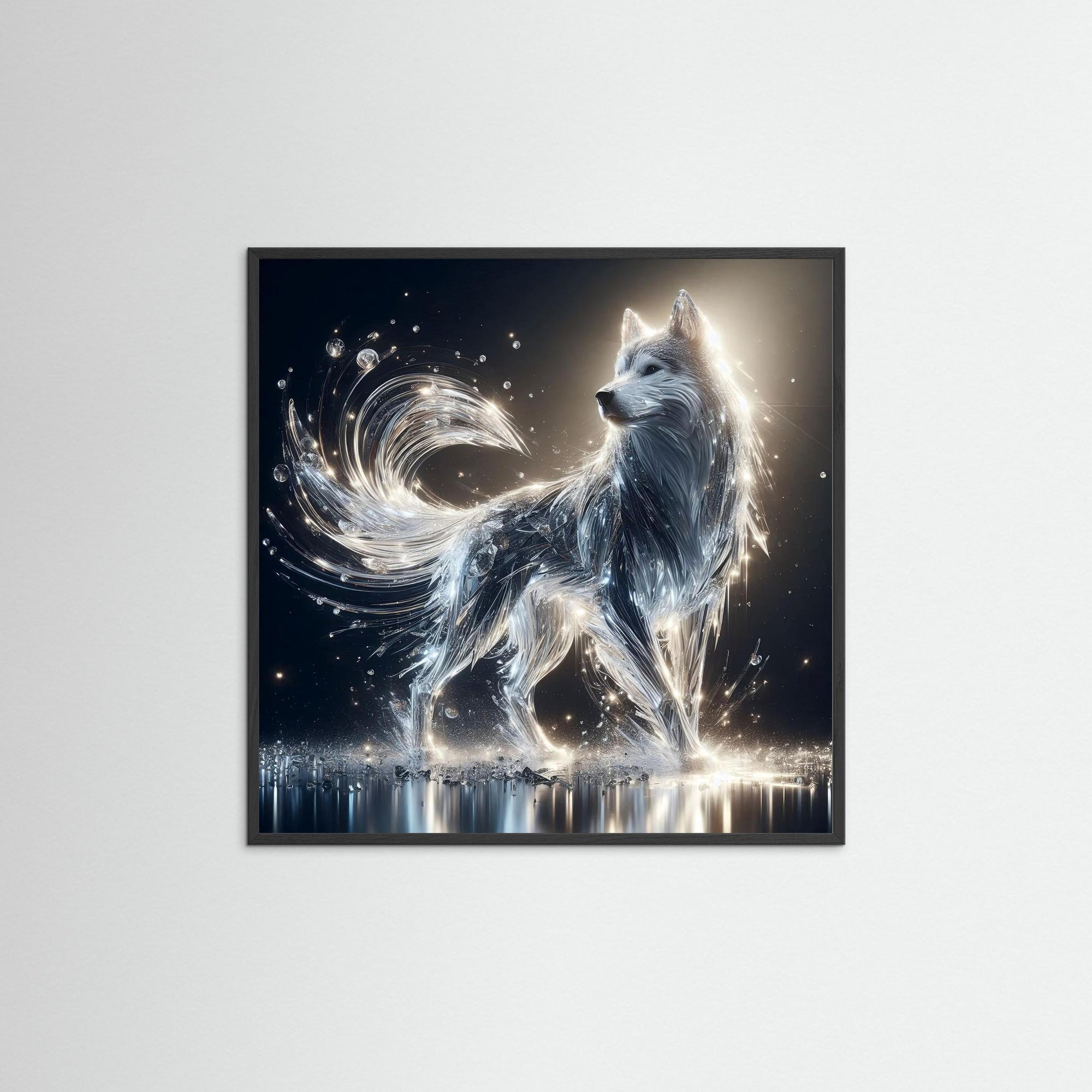 Luminous Spirit als Kunstwerk mit schwarzem Echtholzrahmen