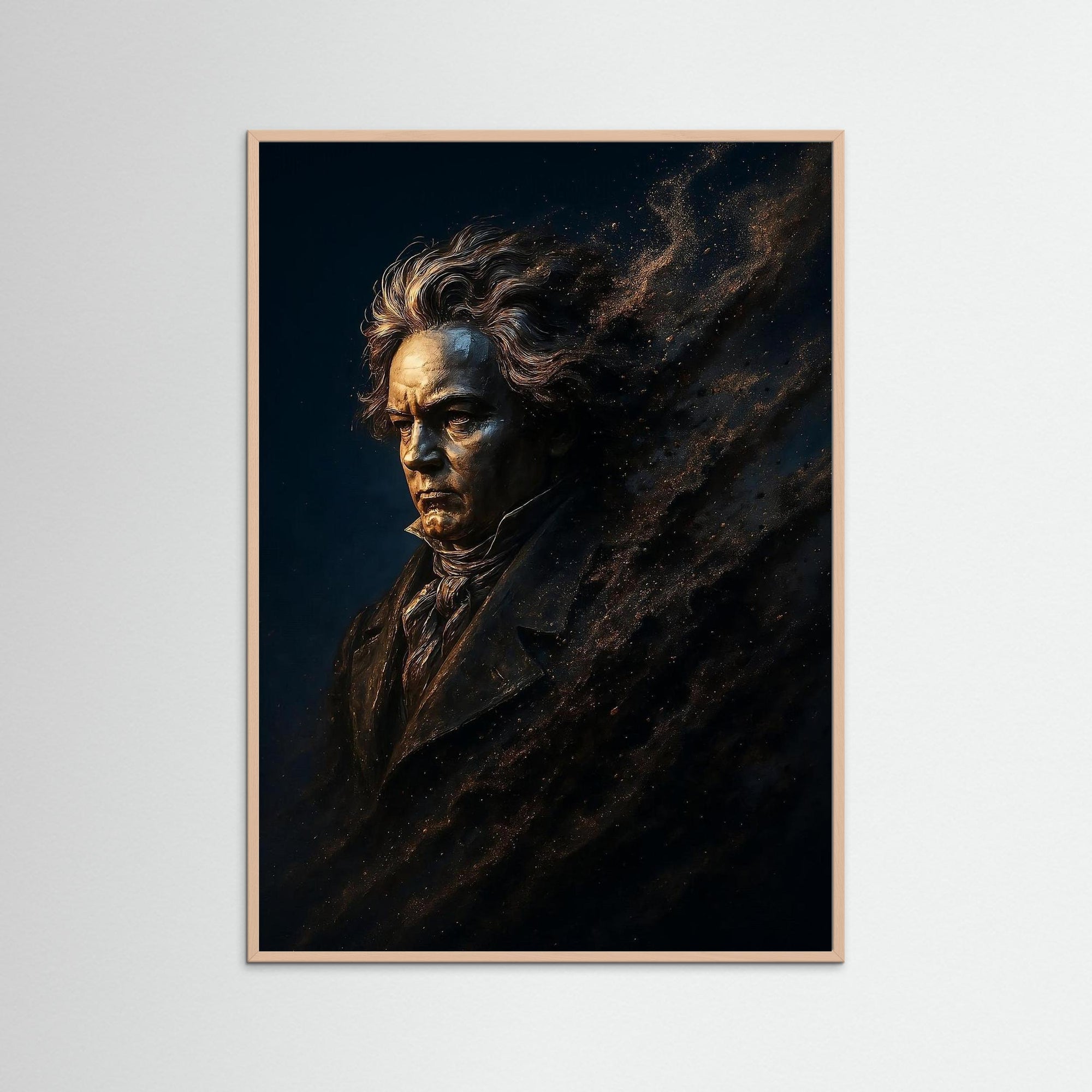 Maestro of Storms als Kunstmotiv mit Echtholzrahmen in Rose