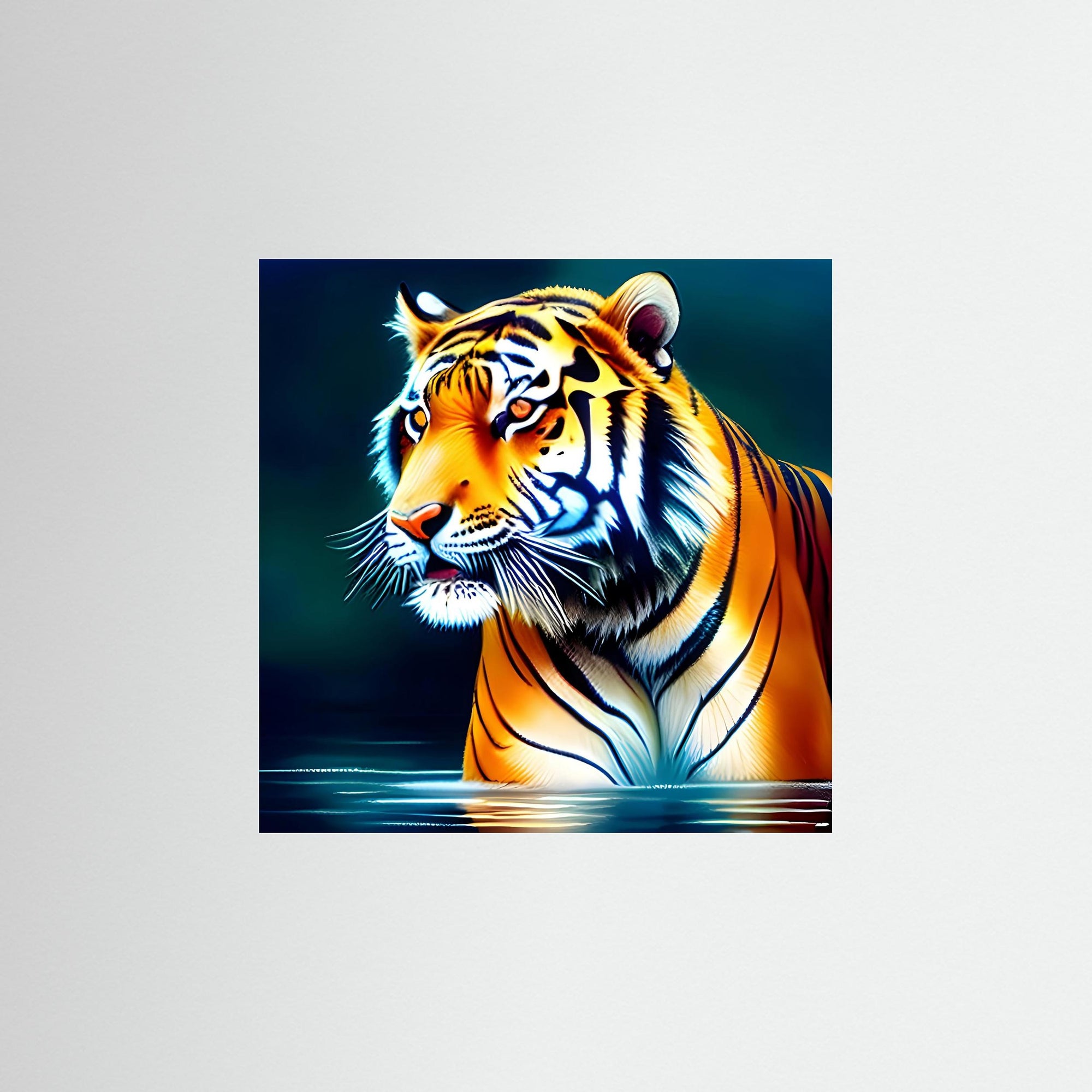 Heroic Tiger – AI Art (Print)