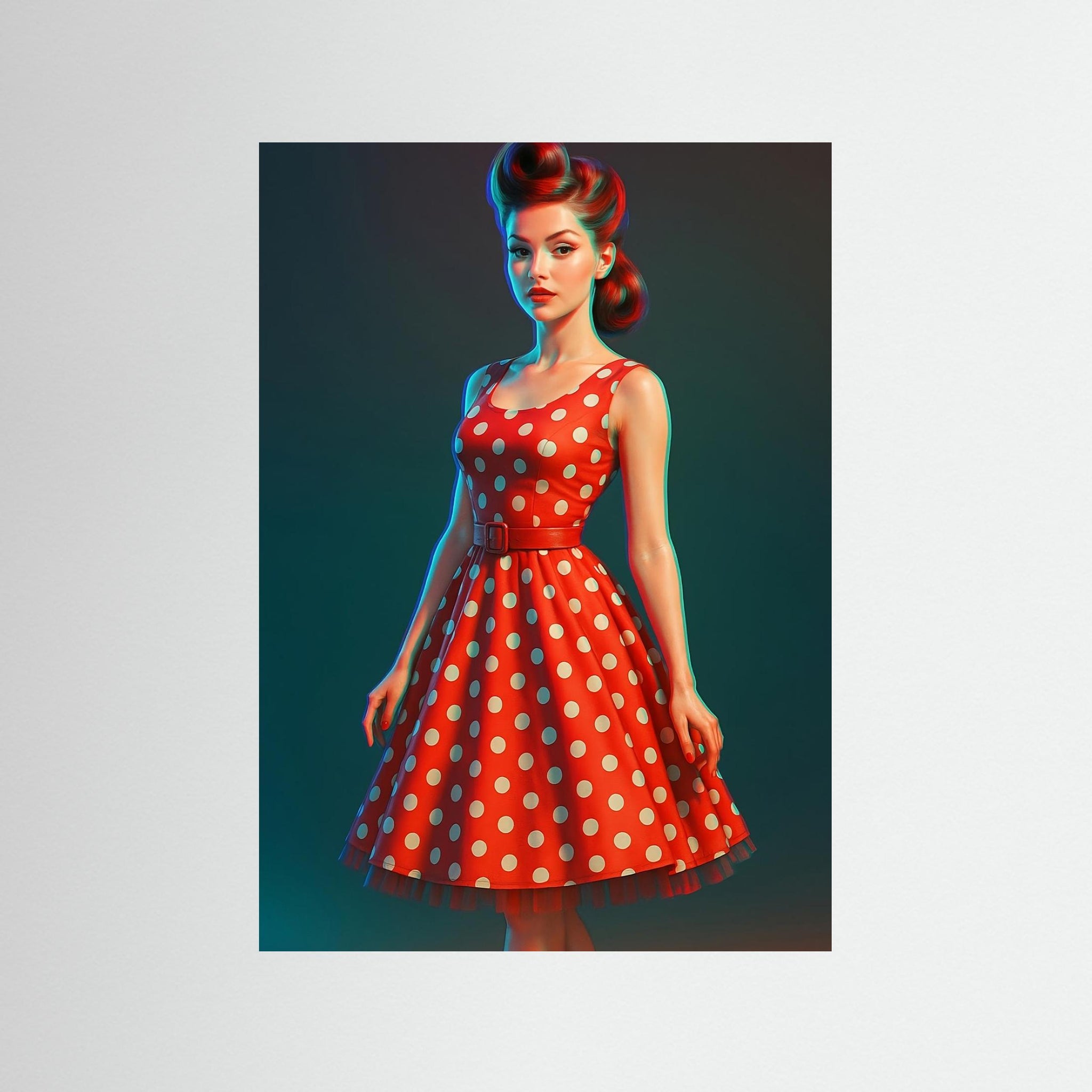 Miss Polka als rahmenlose Wandkunst