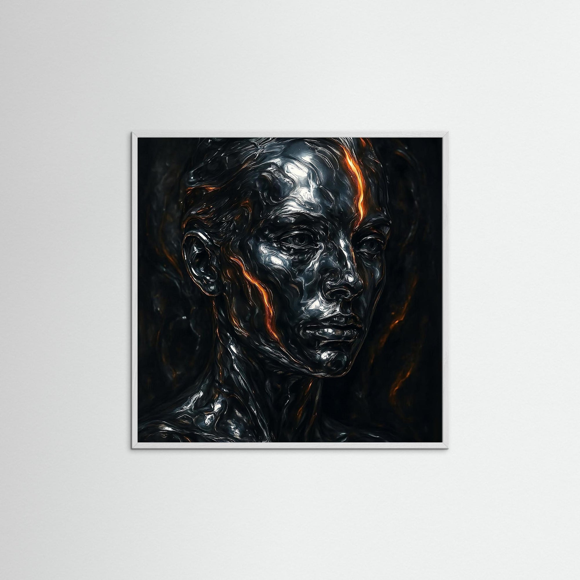 Molten Serenity als Kunstmotiv mit weißem Echtholzrahmen