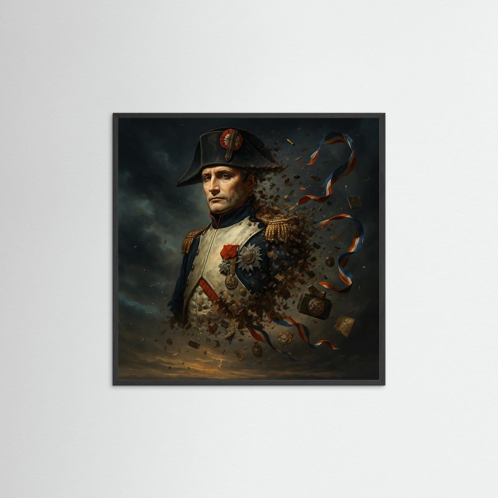 Napoleon’s Resolve als Kunstwerk mit schwarzem Echtholzrahmen