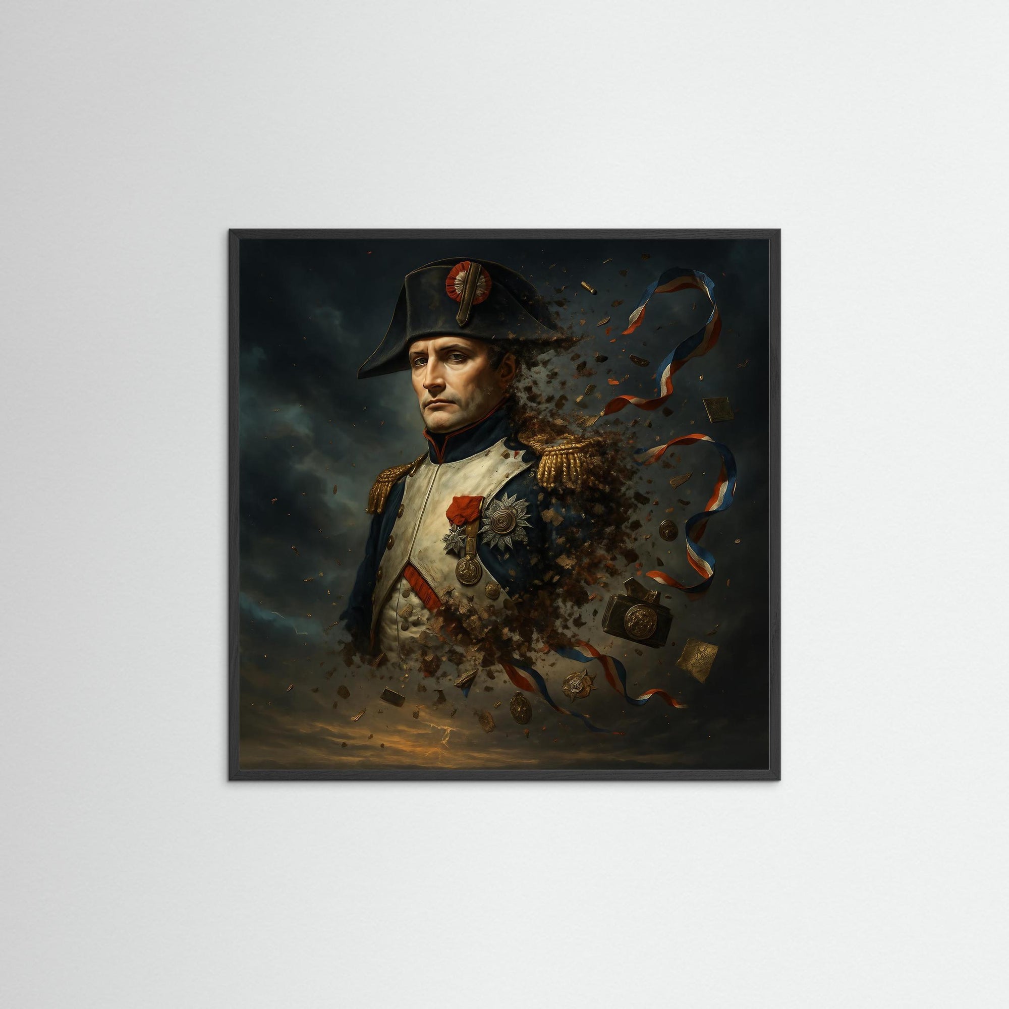 Napoleon’s Resolve als Kunstwerk mit schwarzem Echtholzrahmen