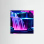 Neon Falls als rahmenlose Wandkunst