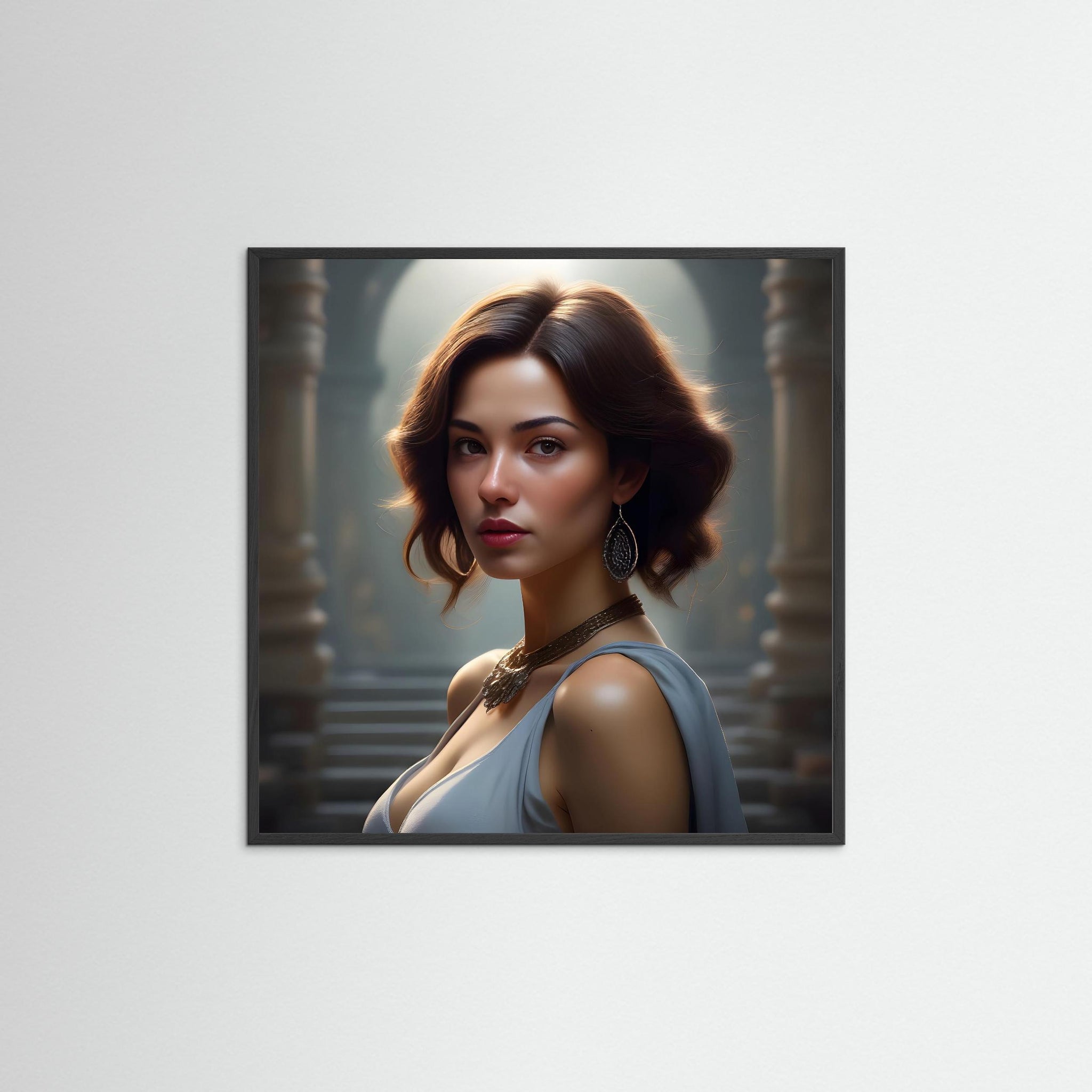 Noble Serenity als Kunstwerk mit schwarzem Echtholzrahmen