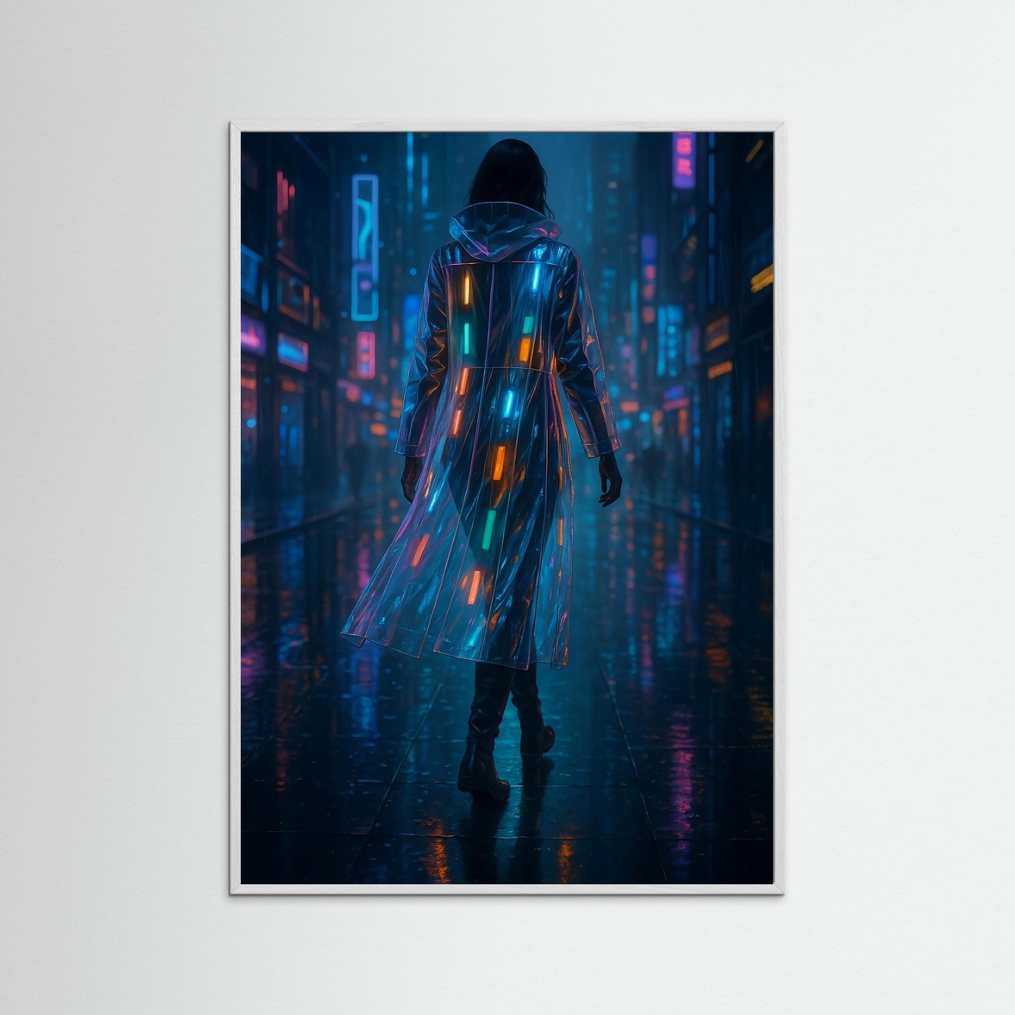 Electric Rain – AI Art (Print)
