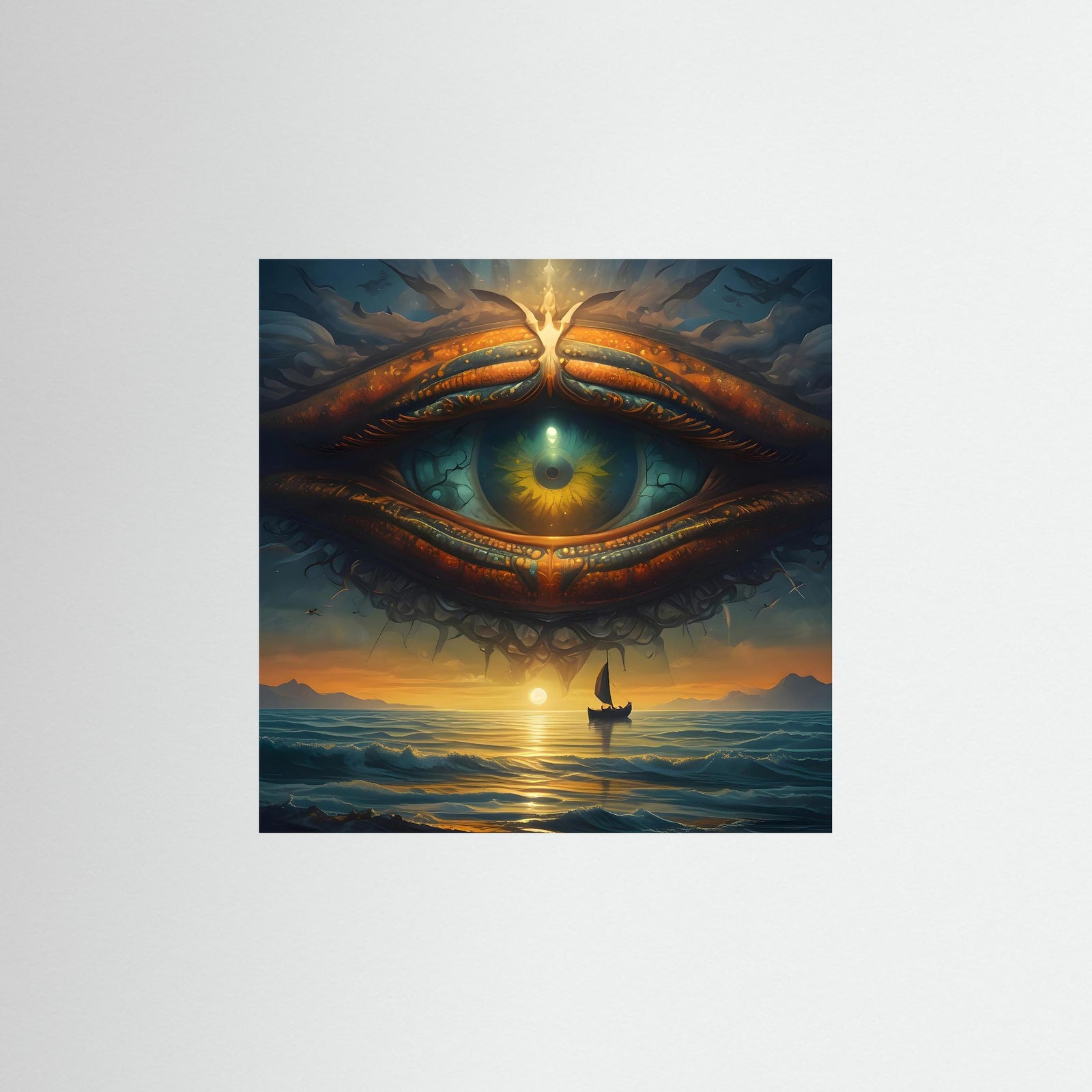 Oculus Aeternum als rahmenlose Wandkunst