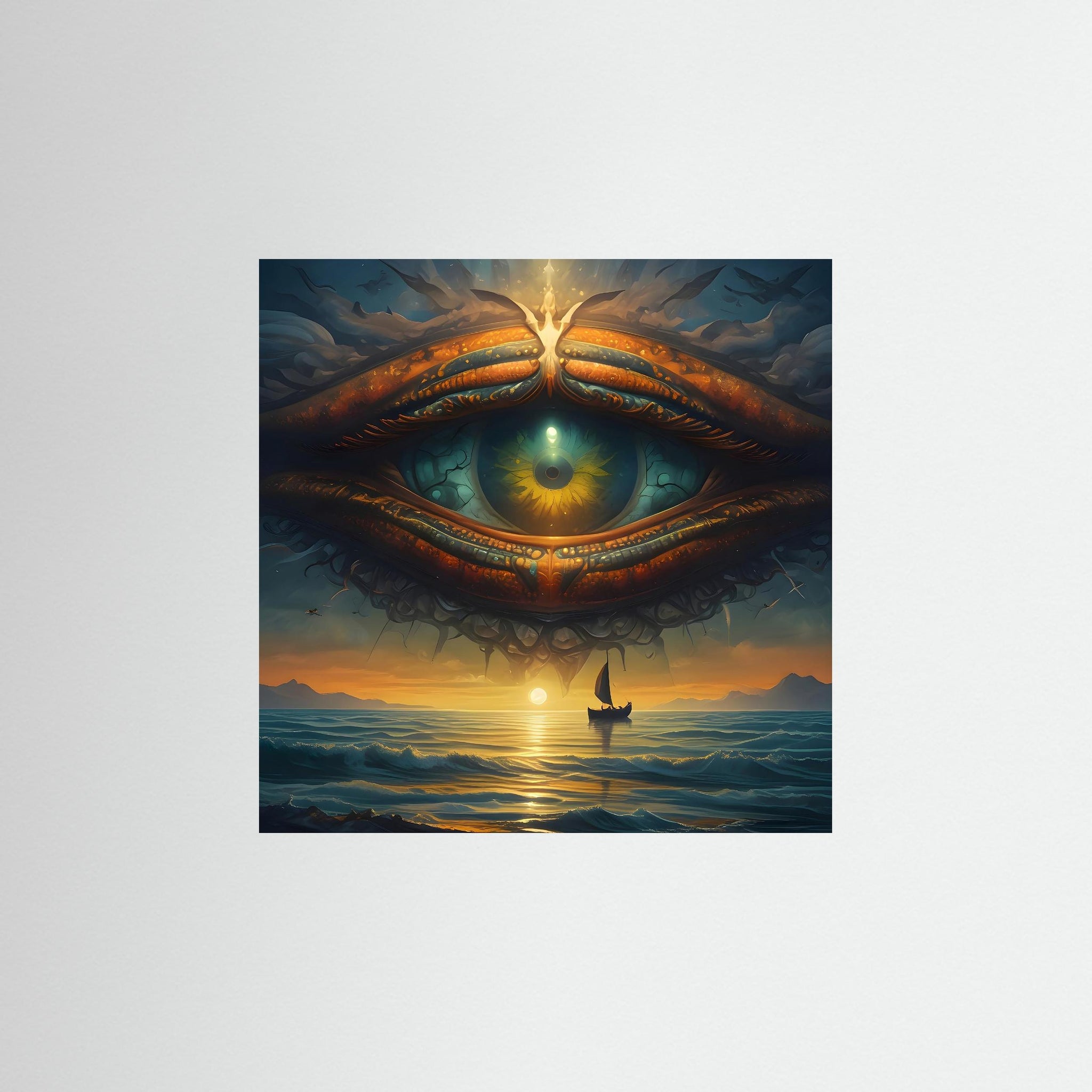 Oculus Aeternum als rahmenlose Wandkunst