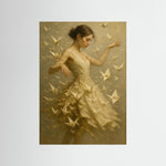 Origami Dance als rahmenlose Wandkunst