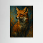 Painted Fox als rahmenlose Wandkunst