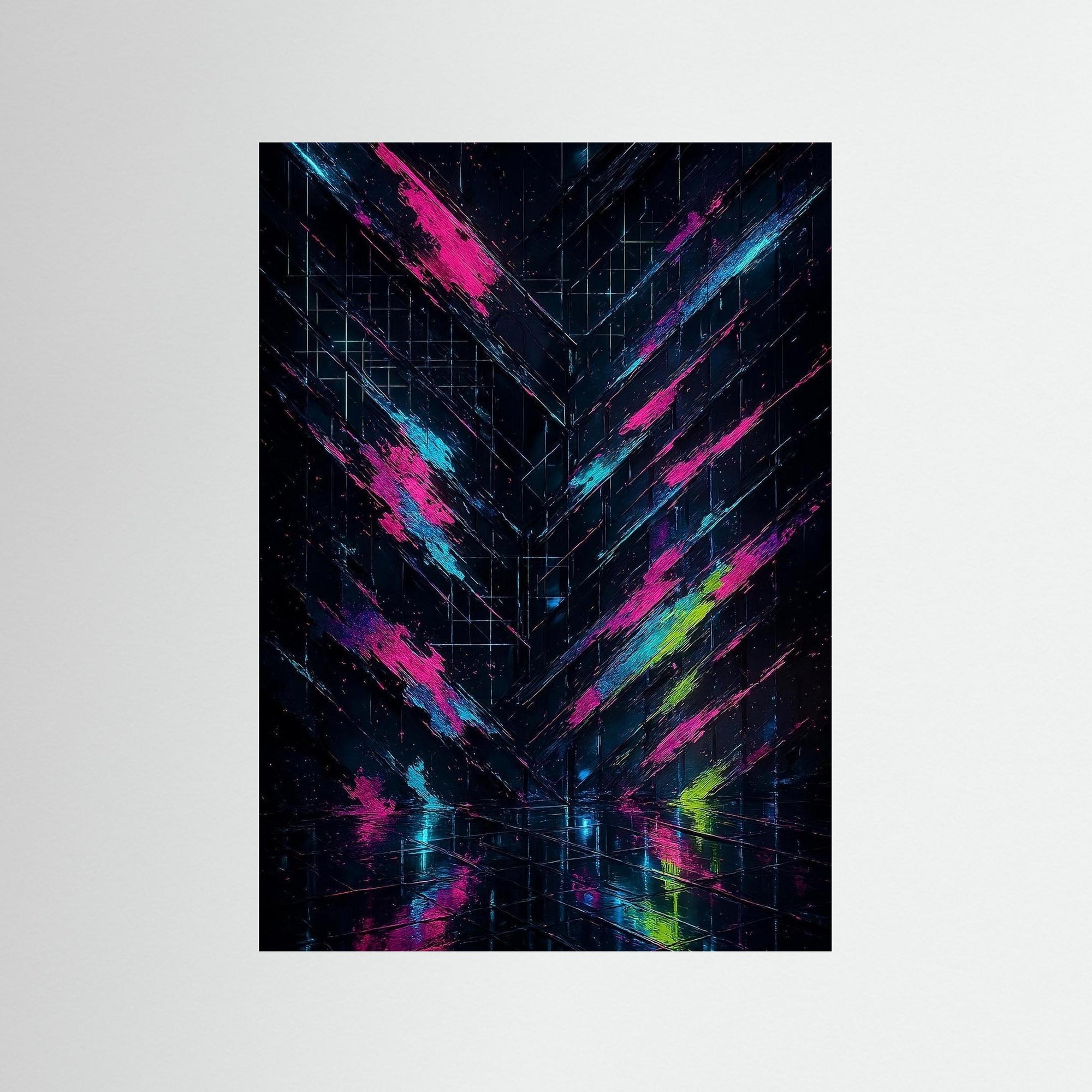 Photon Drift als rahmenlose Wandkunst