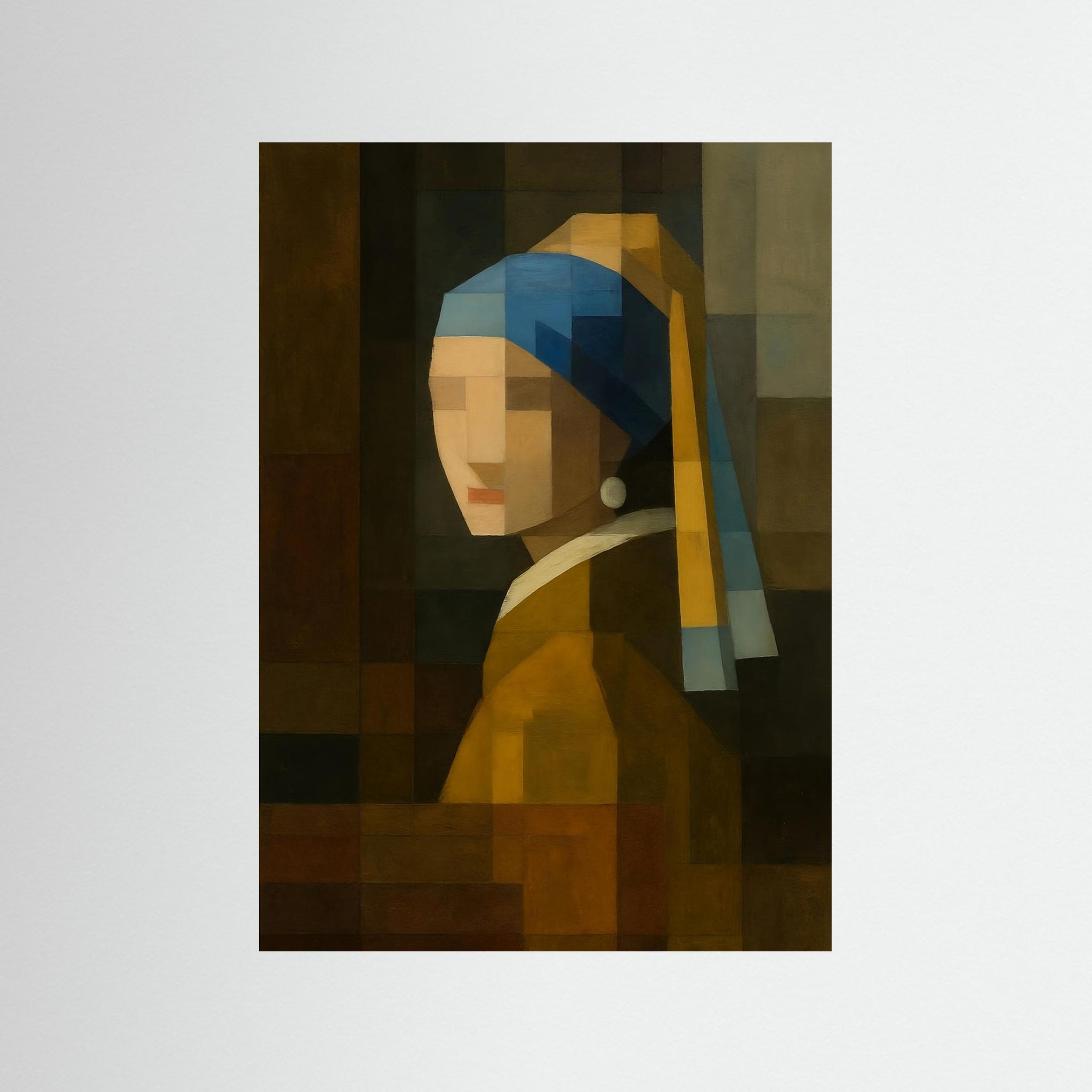 Pixel Pearl als rahmenlose Wandkunst