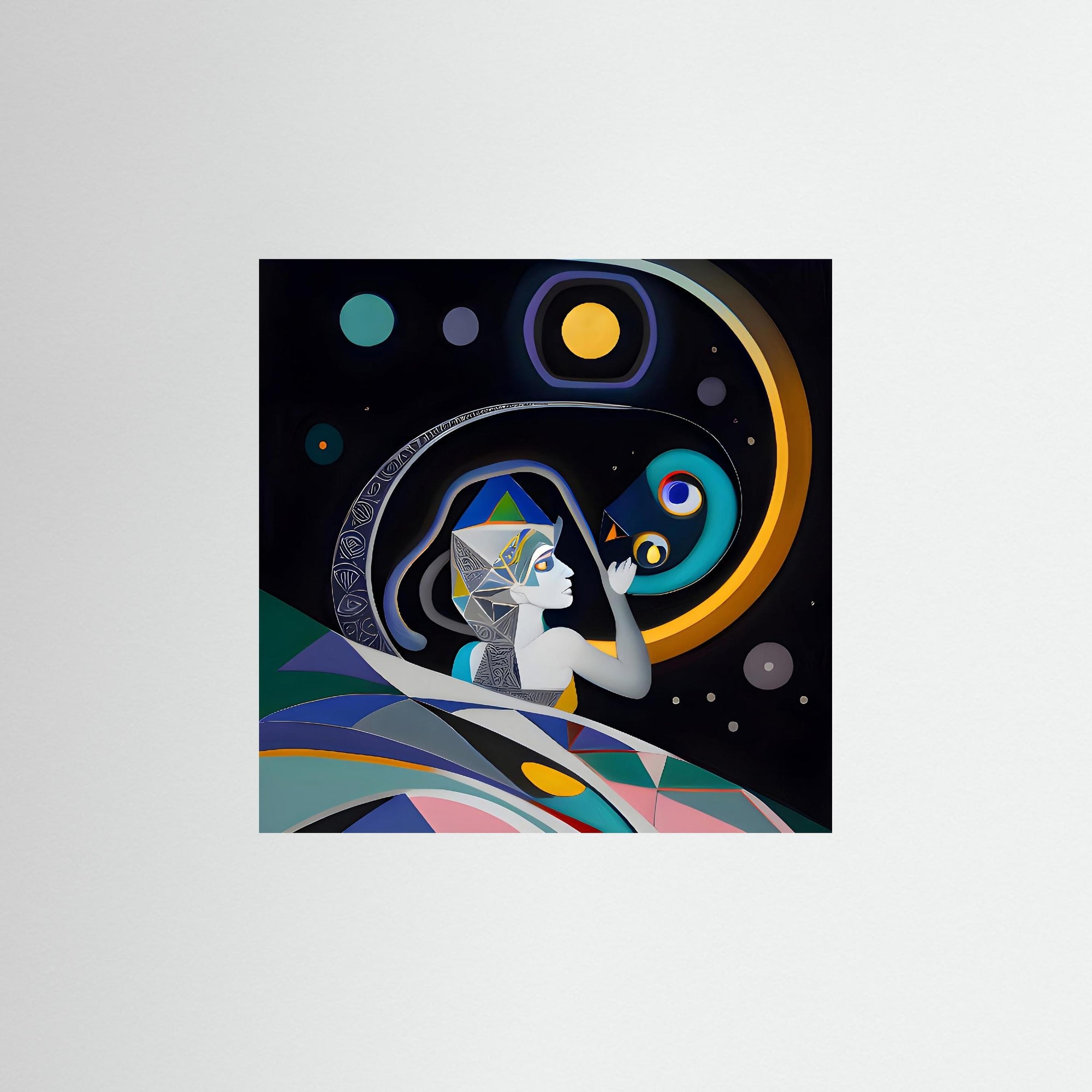 Cosmic Whispering Guardian – AI Art (Print)