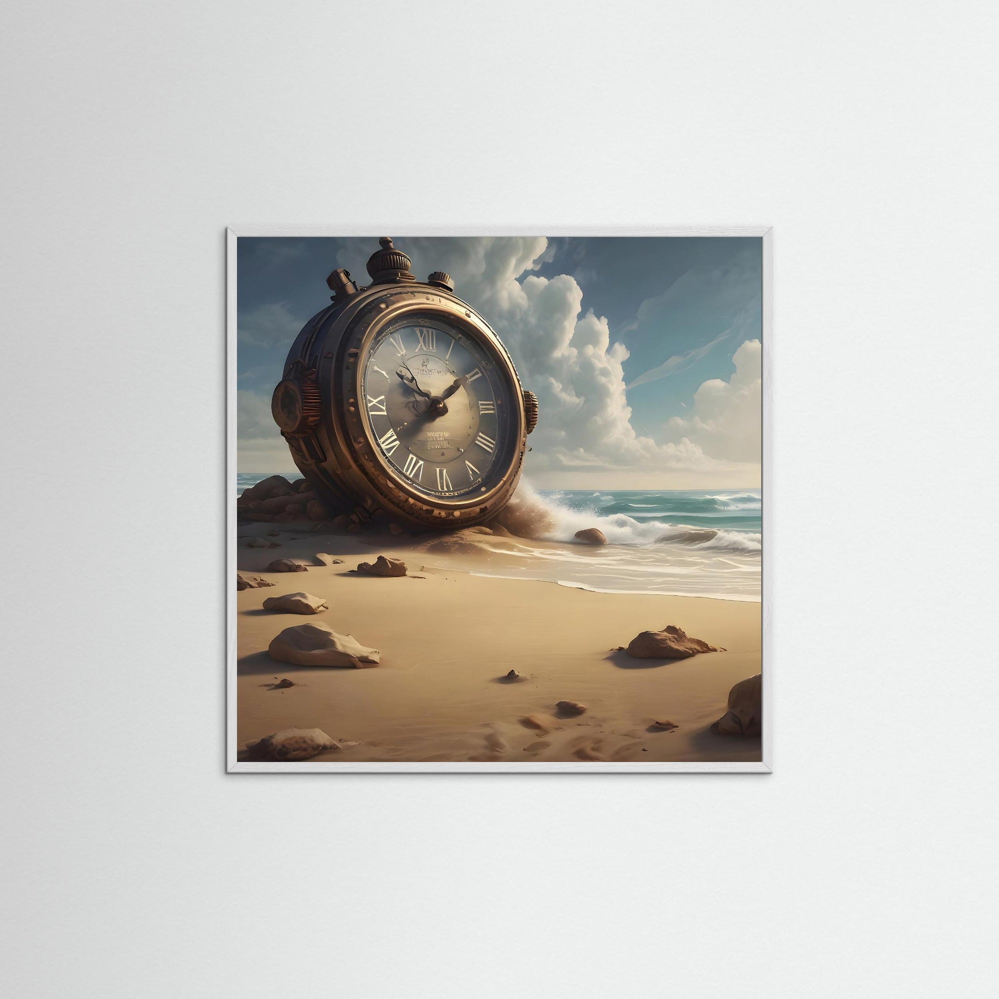 Sands of Memory als Kunstmotiv mit weißem Echtholzrahmen