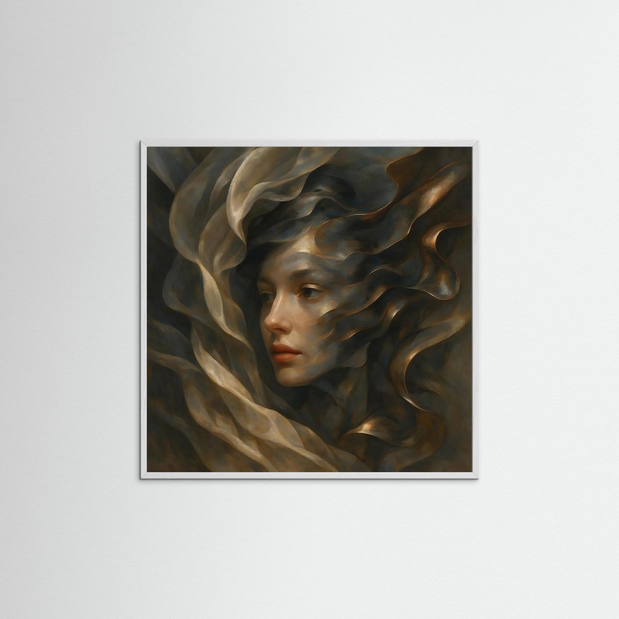 Silent Grace als Kunstdruck mit weißem Echtholzrahmen