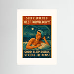 Sleep Science: Rest for Victory als rahmenlose Wandkunst