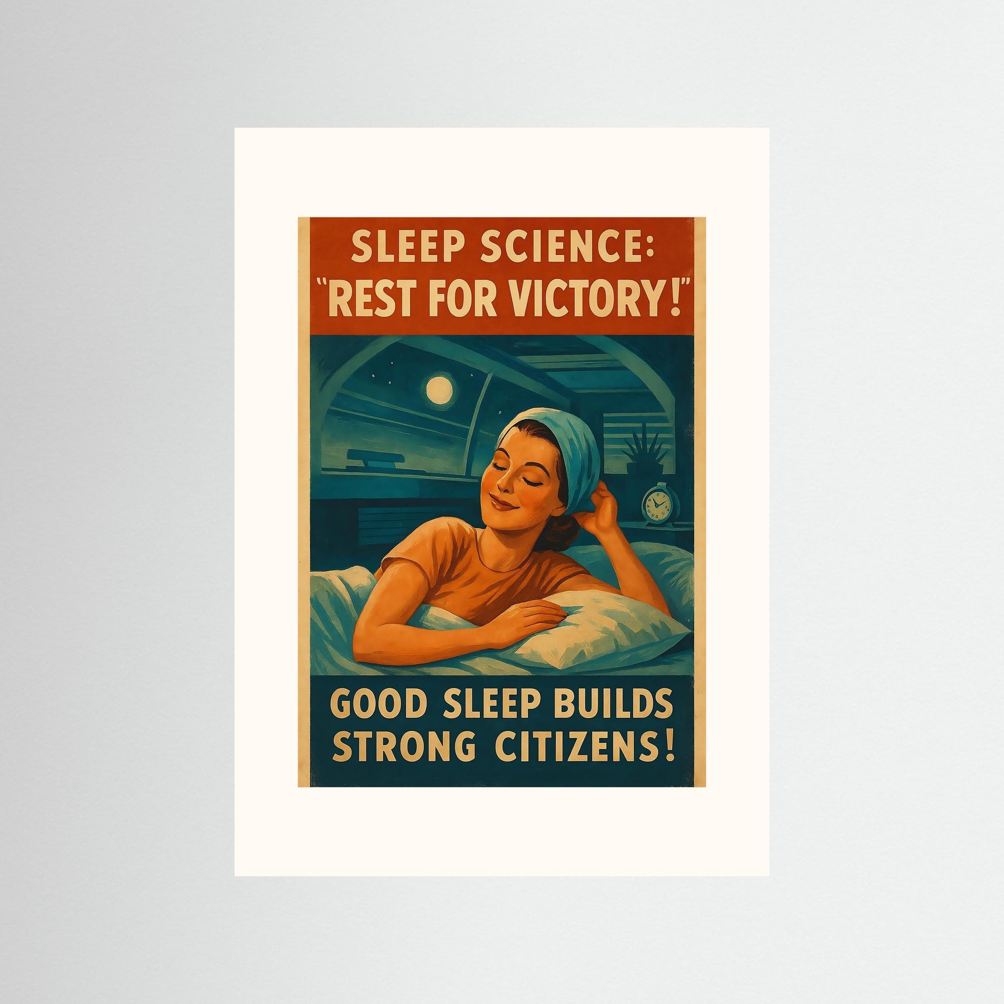 Sleep Science: Rest for Victory als rahmenlose Wandkunst