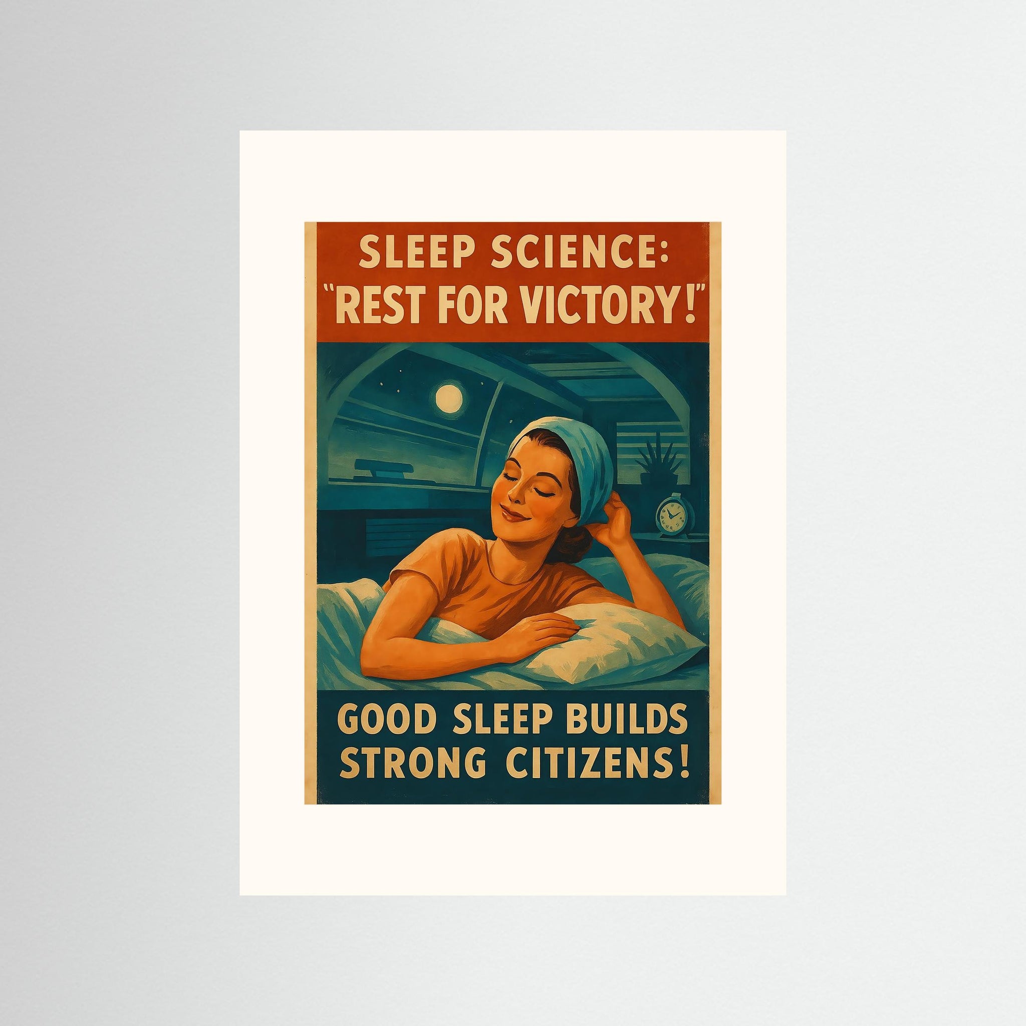 Sleep Science: Rest for Victory als rahmenlose Wandkunst