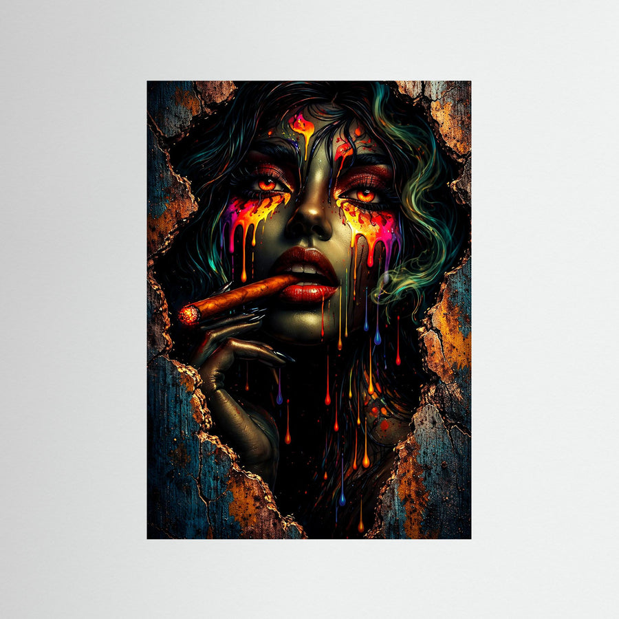 Smoke and Color als rahmenlose Wandkunst
