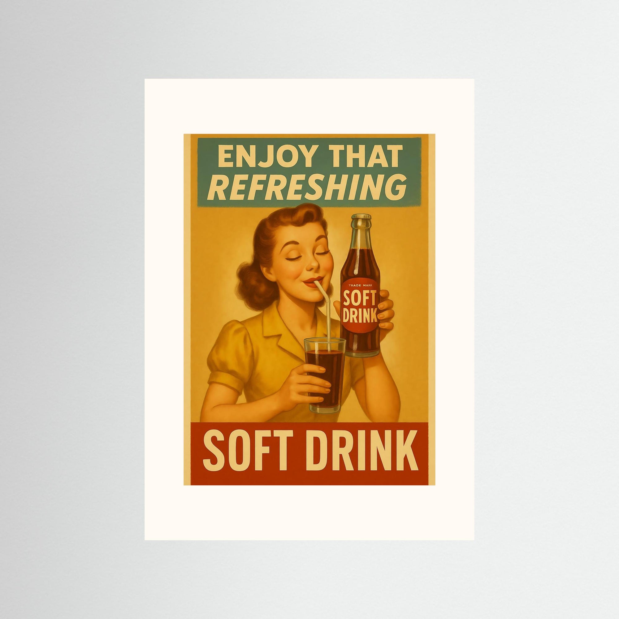 SOFT DRINK als rahmenlose Wandkunst