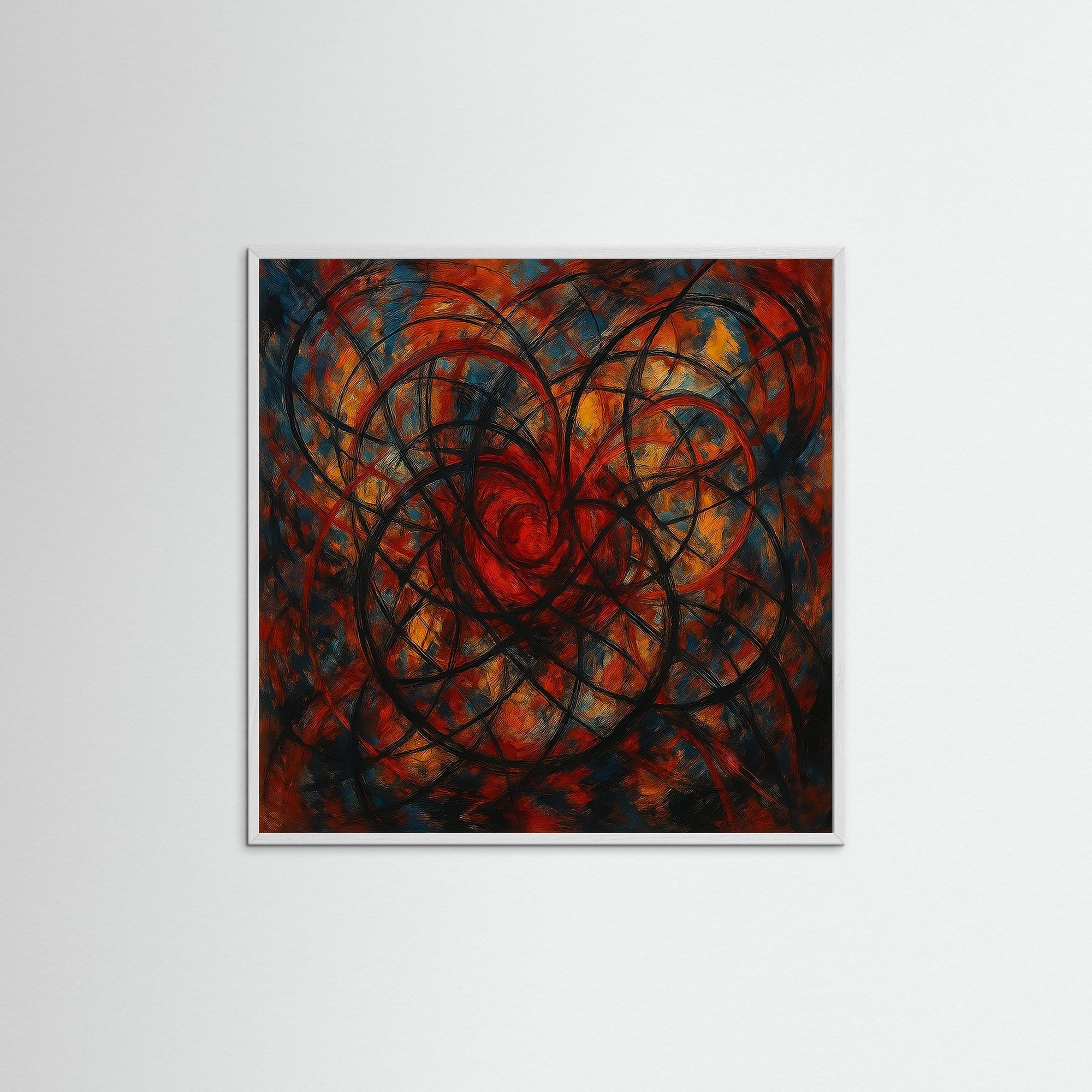 Spiral als Kunstdruck mit weißem Echtholzrahmen