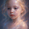 Porträt eines Kindes in starlight-artiger Lichtstimmung – emotionale, sanfte AI Art mit digitaler Magie