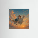 Dreams on Paper Wings – AI Art (Print)