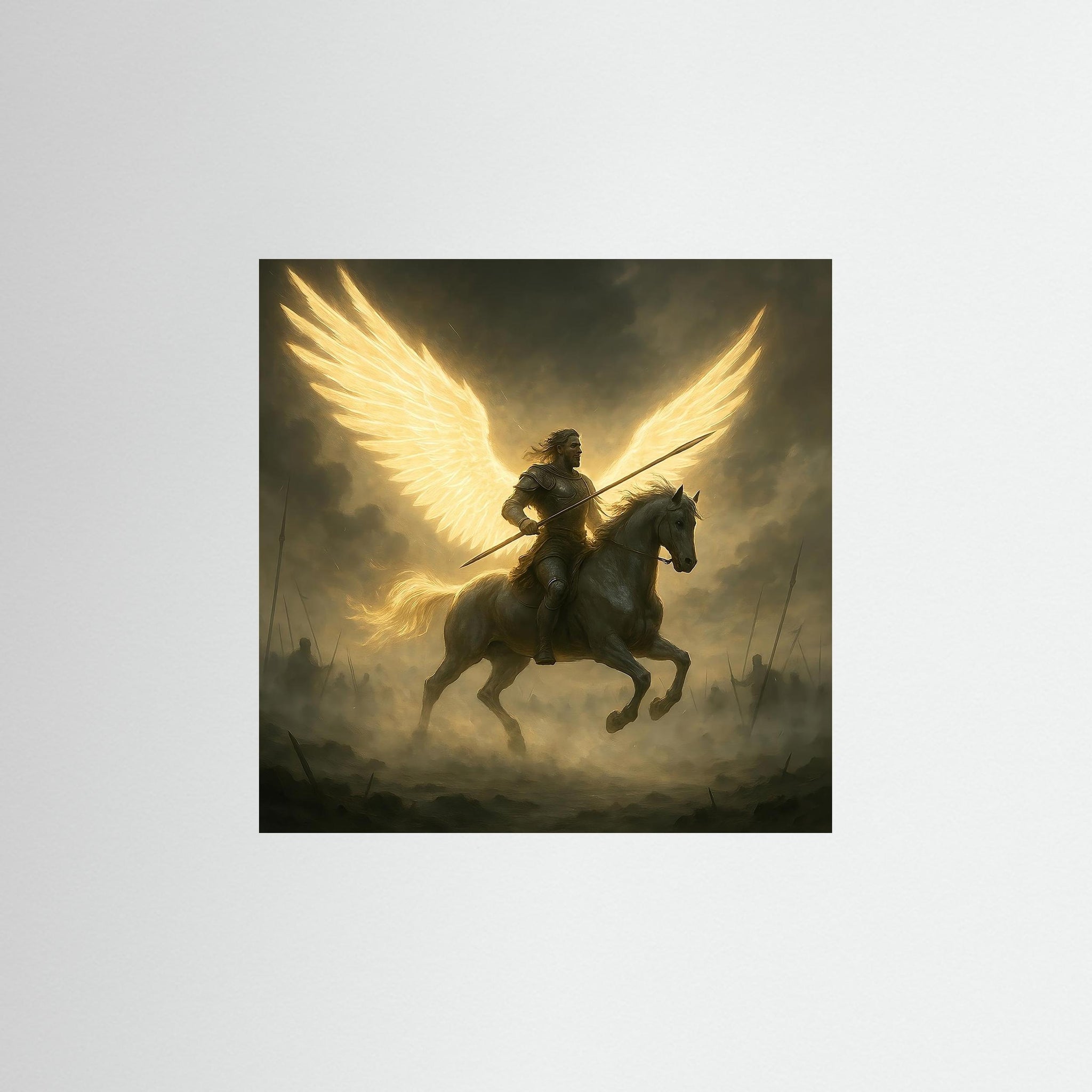 The Golden Rider als rahmenlose Wandkunst