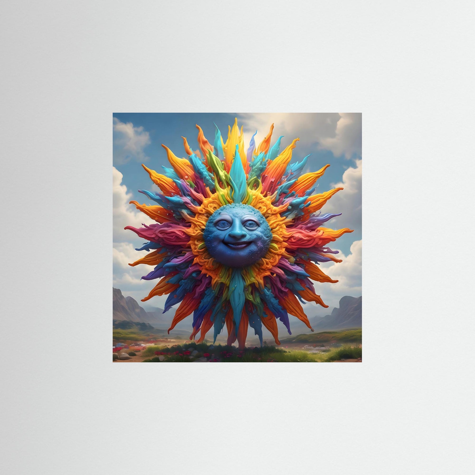 The Laughing Sun als rahmenlose Wandkunst