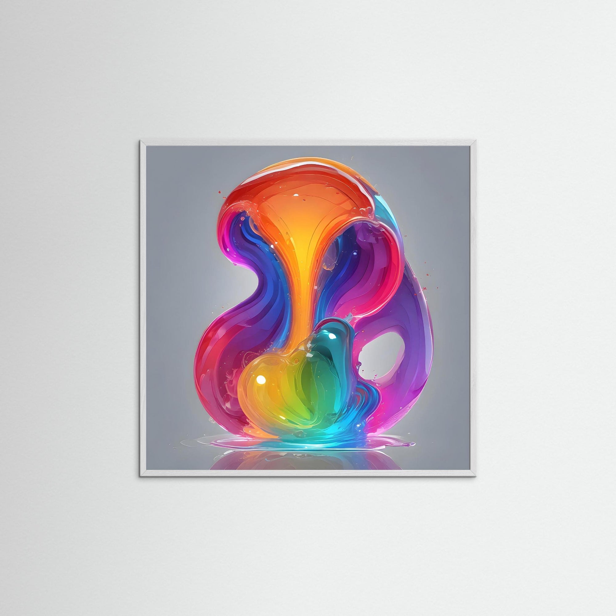 The Pulse of Color als Kunstmotiv mit weißem Echtholzrahmen